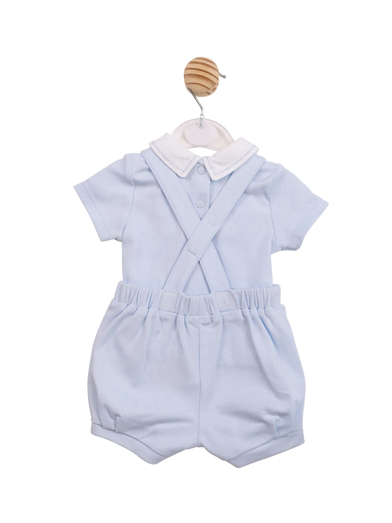Baby Top & Short Dungaree Set Blue - Image 2