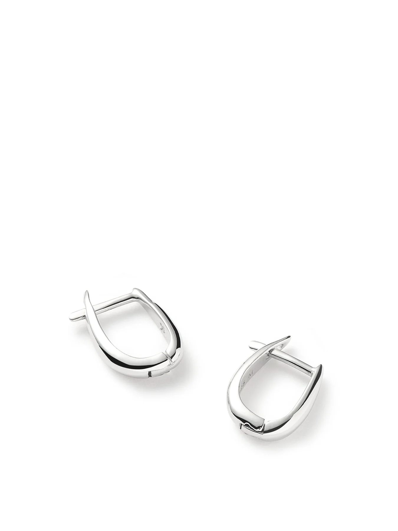 Claw Huggie Earrings Silver - Image 2