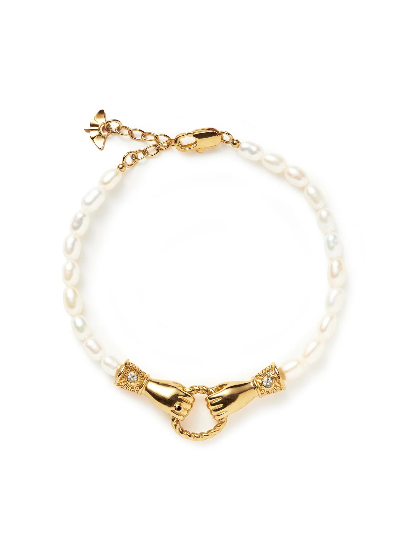 In Good Hands Pearl Bracelet Gold