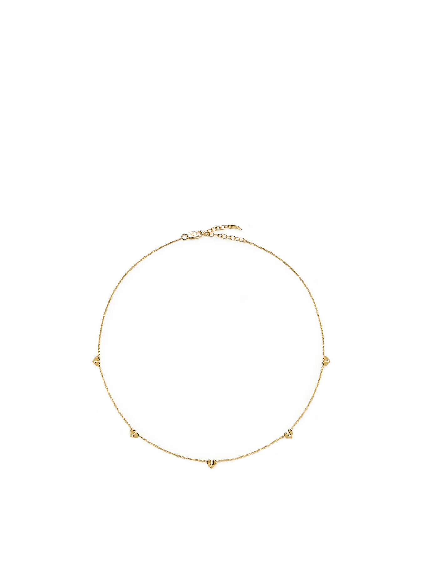 Molten Heart Mini Charm Choker Gold