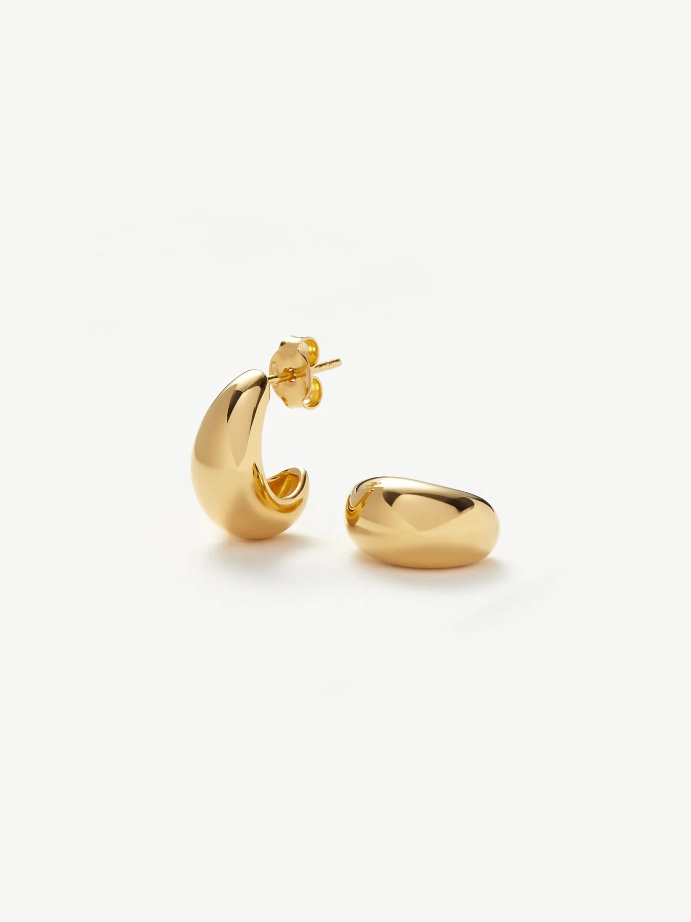 Savi Dome Mini Hoop Earrings Gold - Image 3