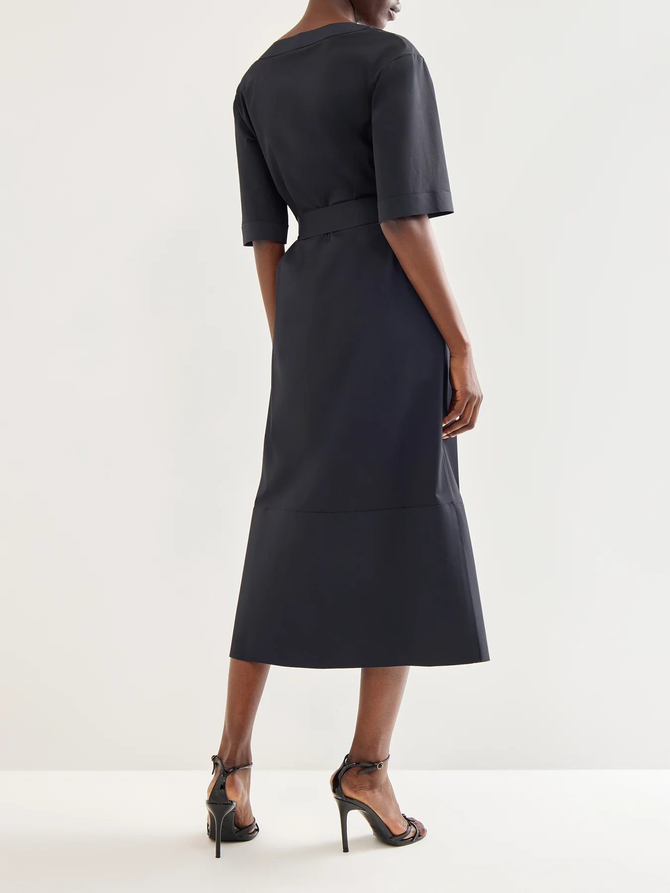 Onagro Nylon Stretch Dress Black - Image 5