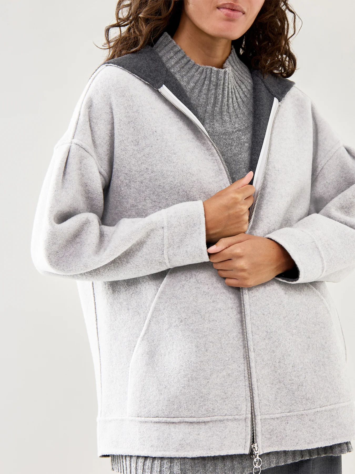 Sottile Wool Jacket Grey - Image 3