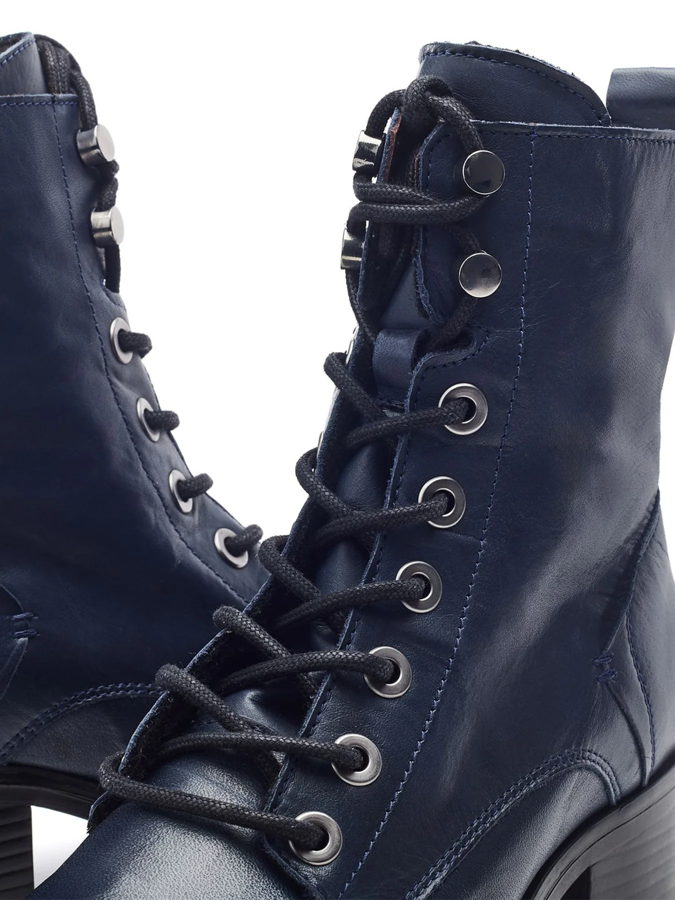 Bezzy Leather Ankle Boots Blue - Image 3