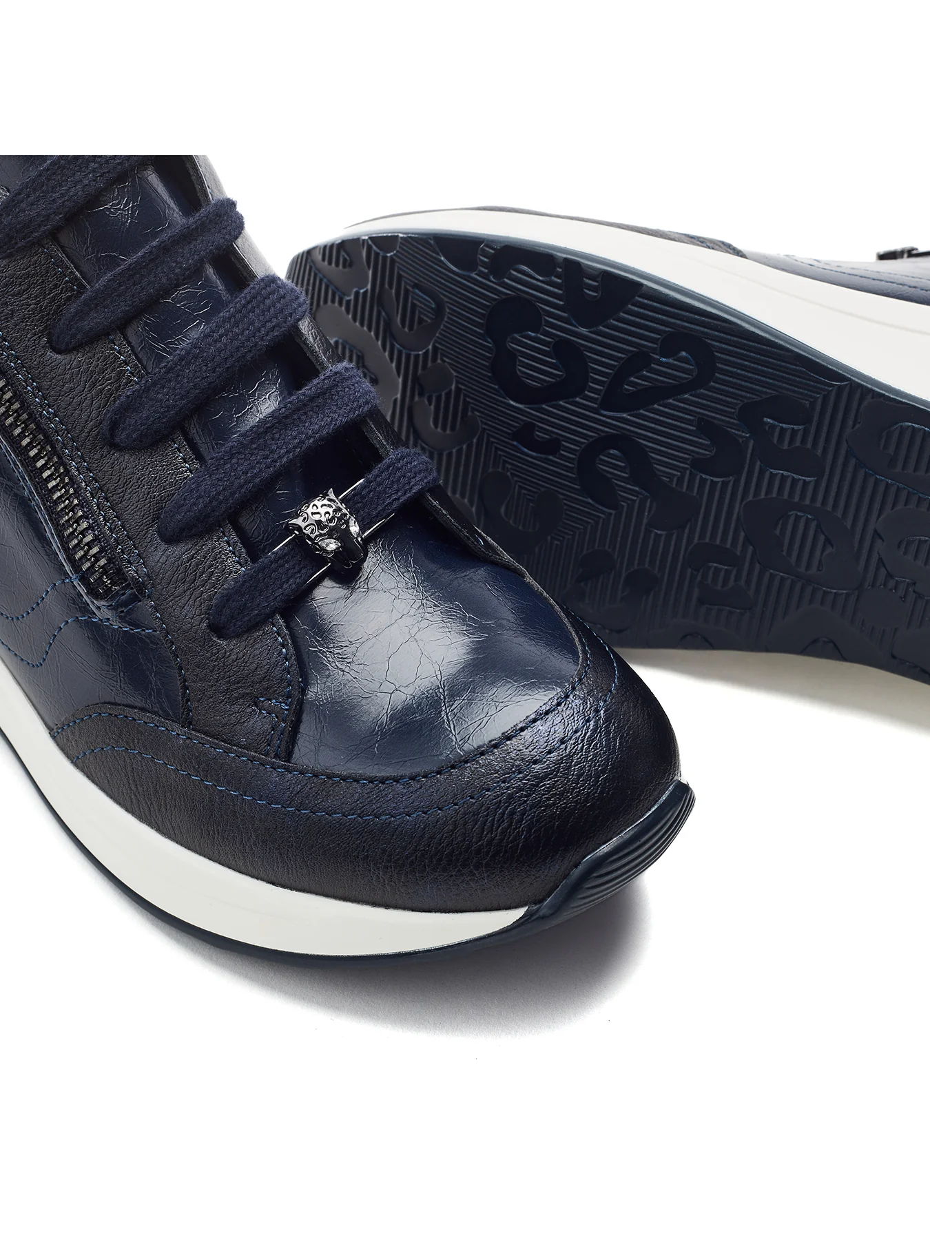 Corali Lace Up Trainers Blue - Image 4