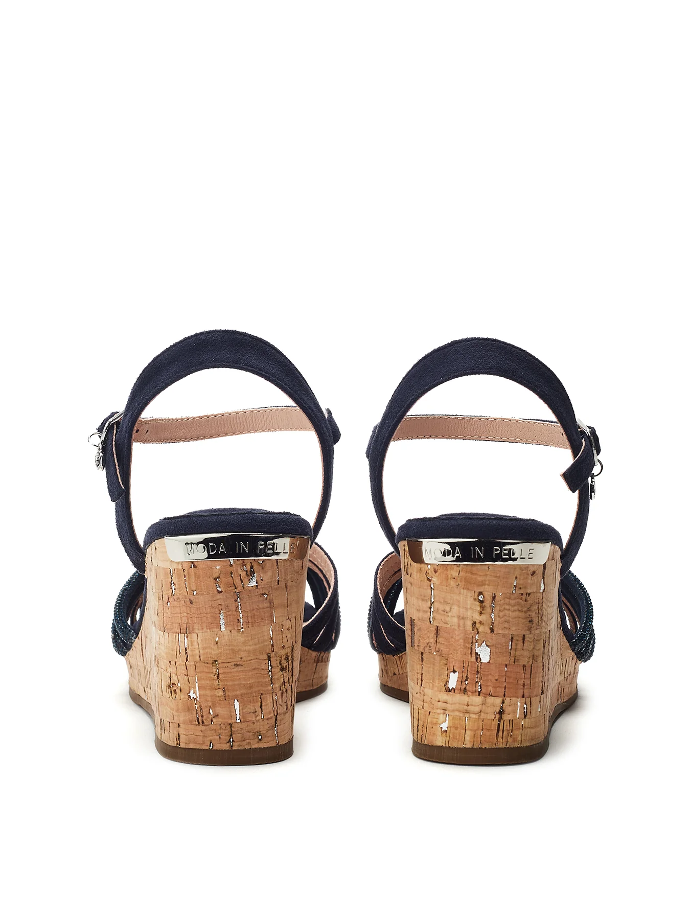 Nerine Wedge Sandals Blue - Image 3