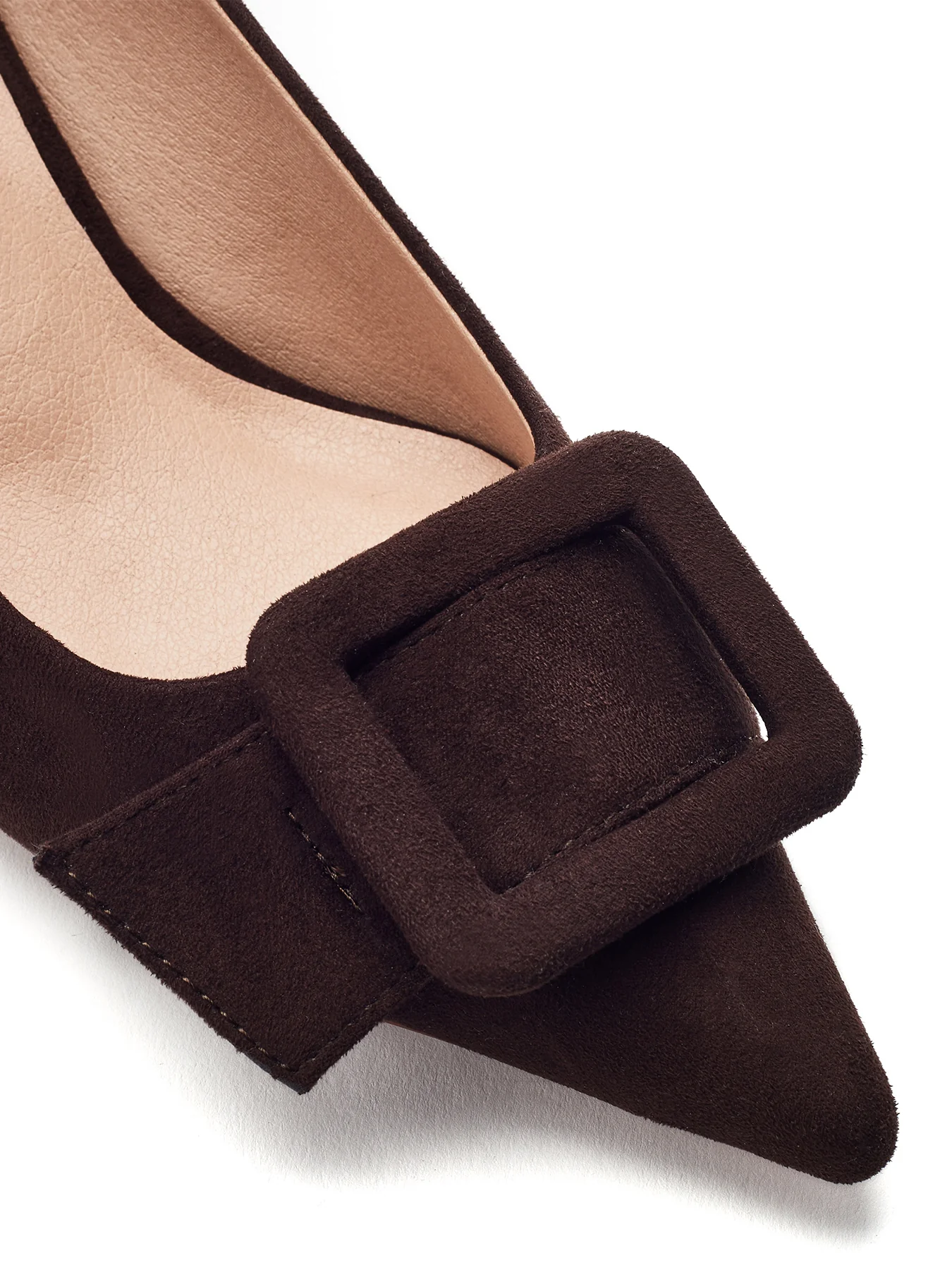 Ghiselle Kitten Heel Shoes Brown - Image 4