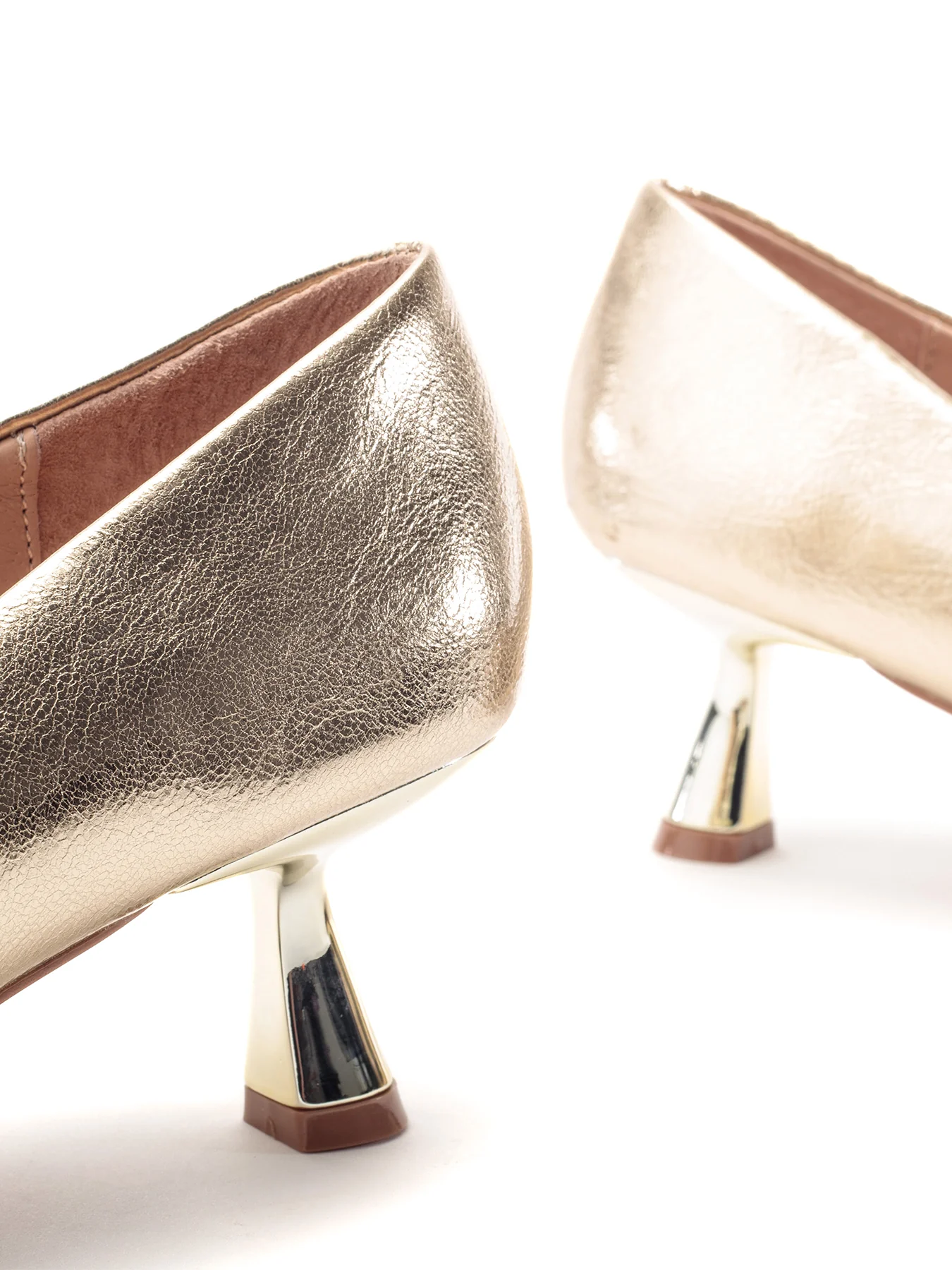 Ghiselle Kitten Heel Shoes Gold - Image 3