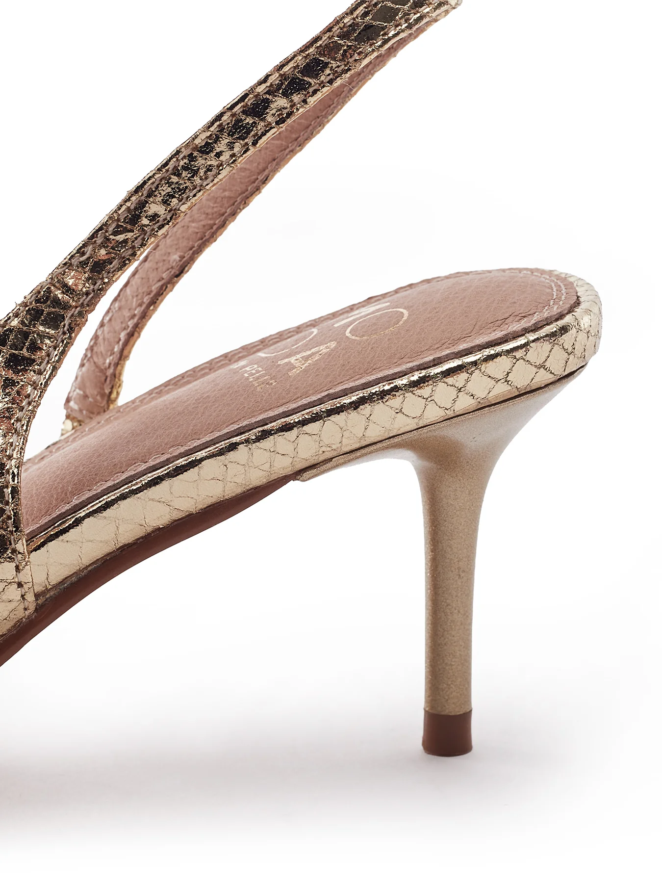 Manella Heeled Sandals Gold - Image 3