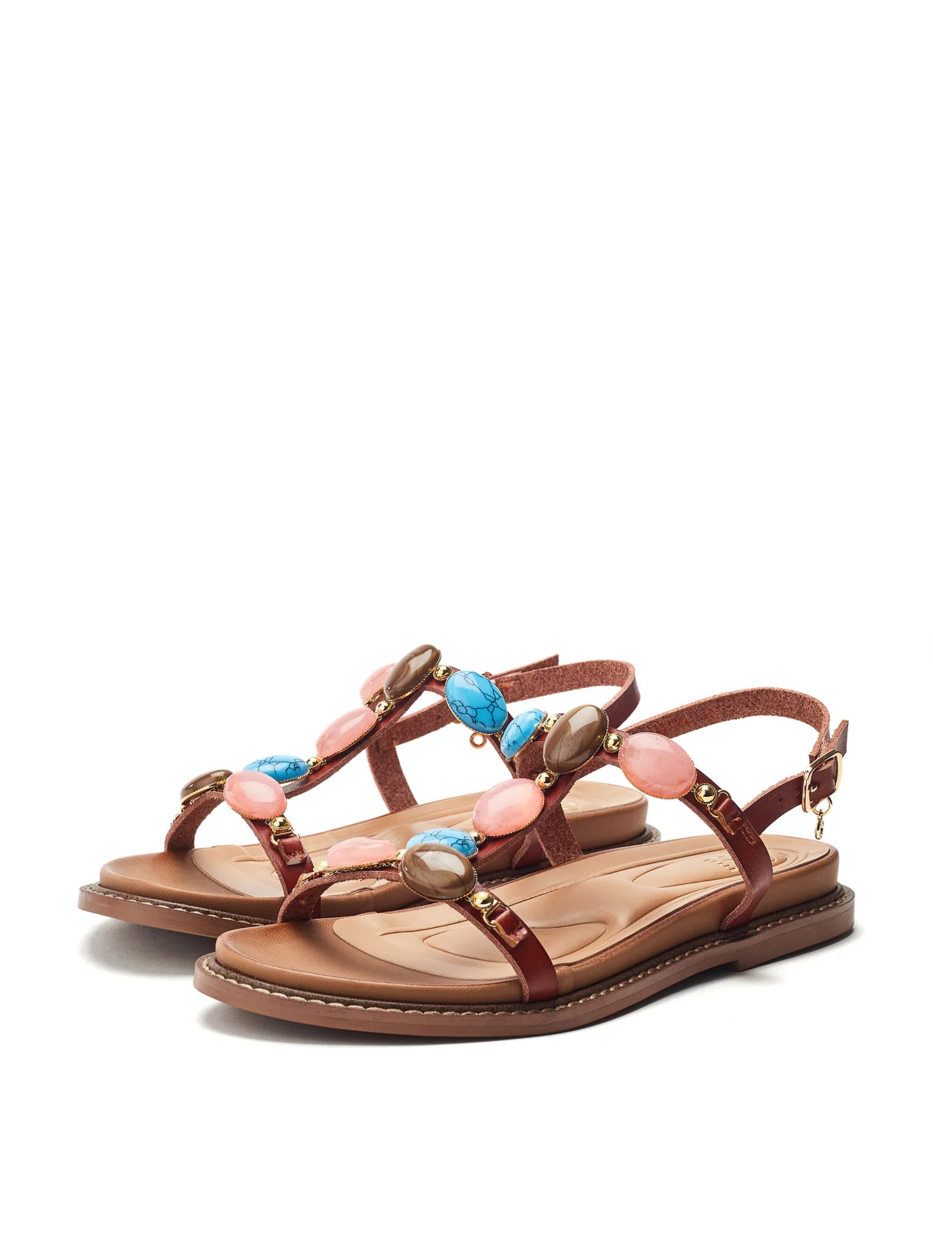 Nicca Flat Sandals Tan - Image 2