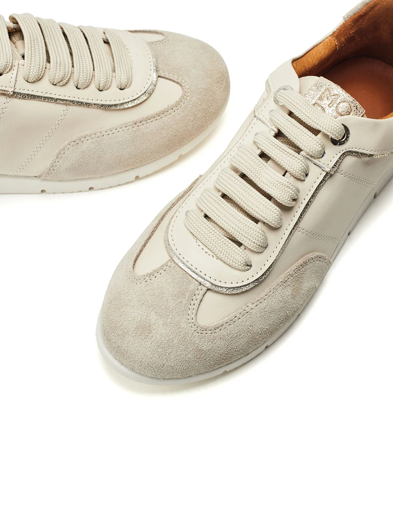 Avrel Leather Trainers White - Image 2