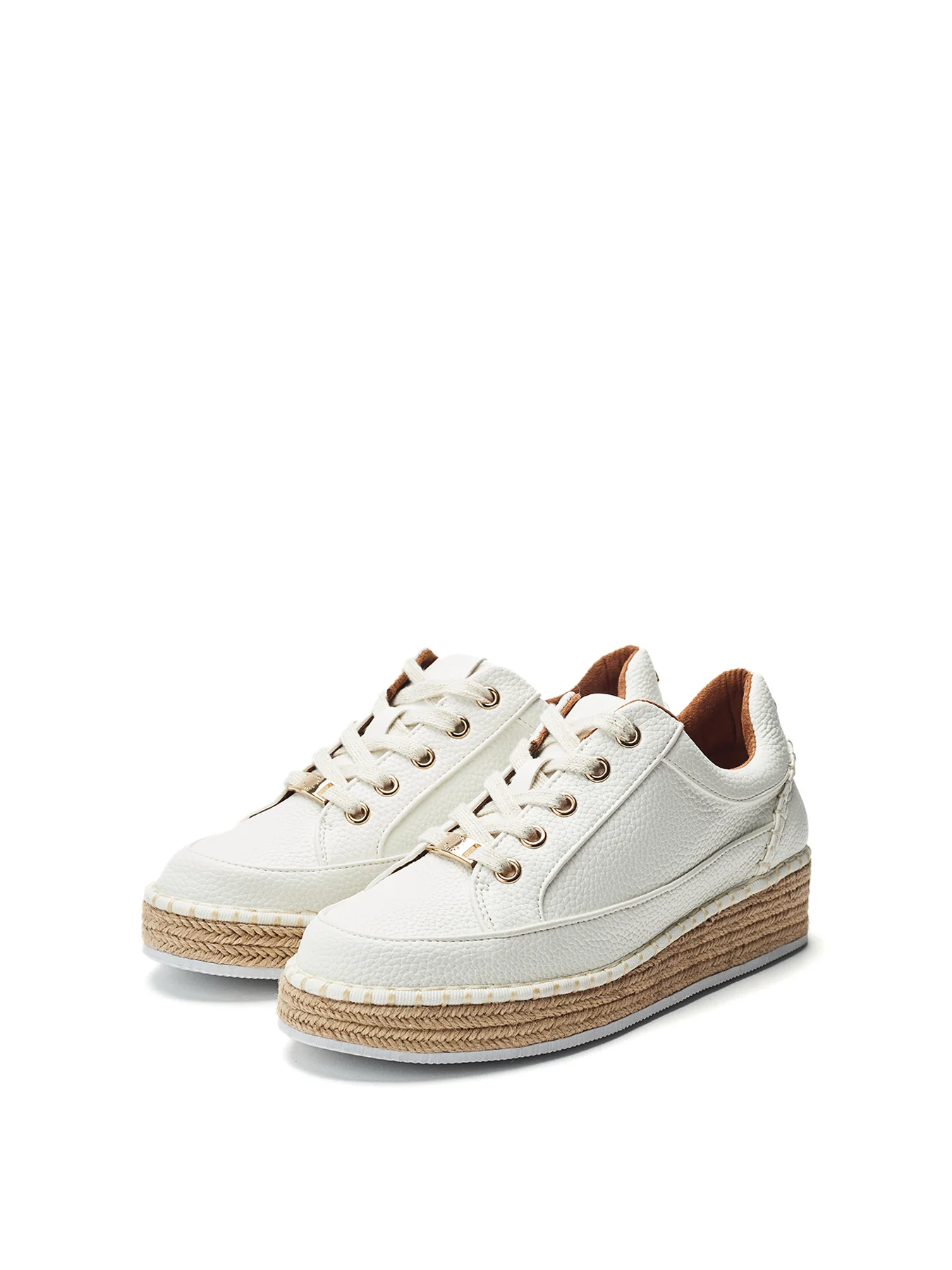 Corie Lace Up Trainers White - Image 2