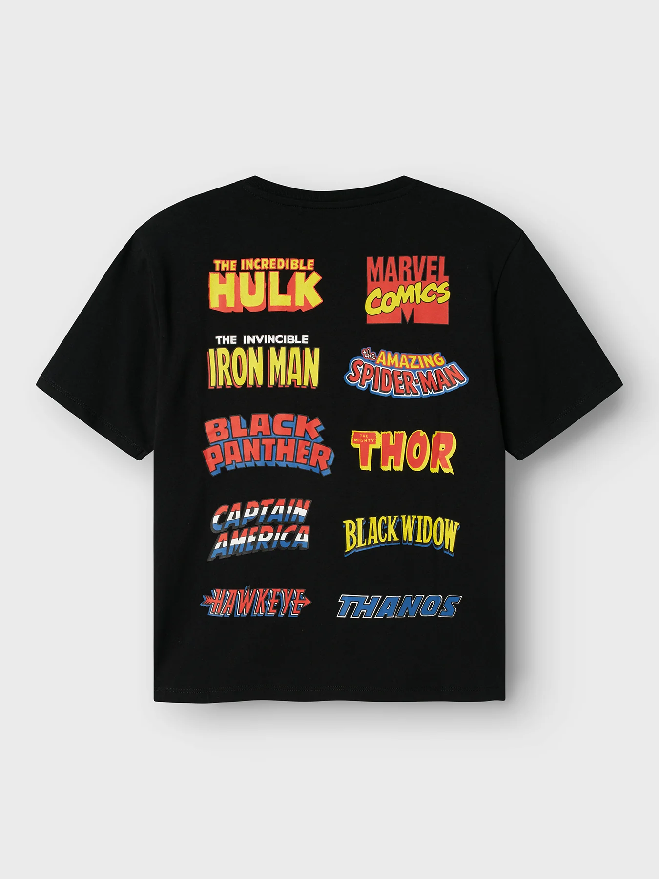 Kids’ Marvel Graphic T-Shirt Black - Image 2