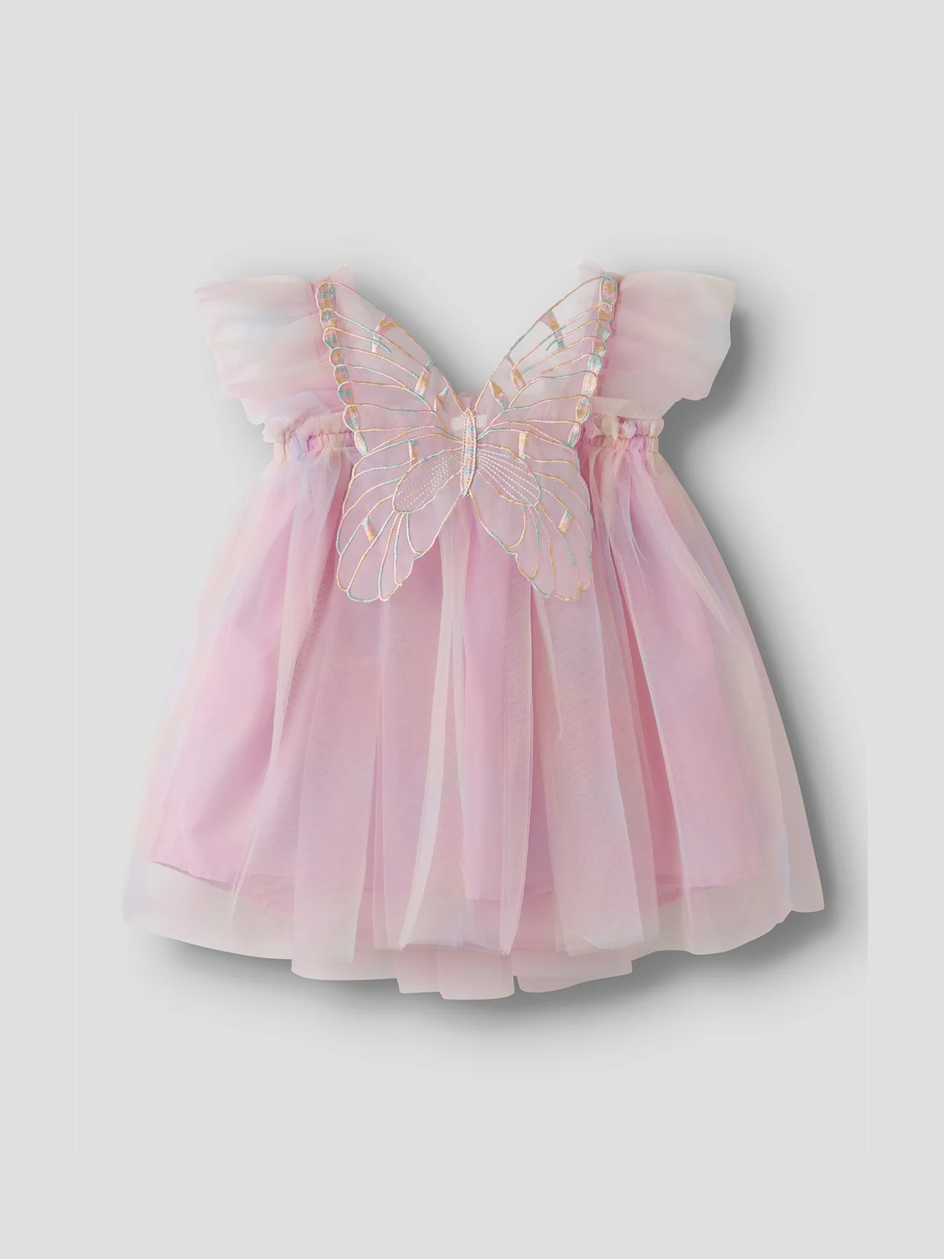 Kids’ Cap Sleeve Dress Pink - Image 2