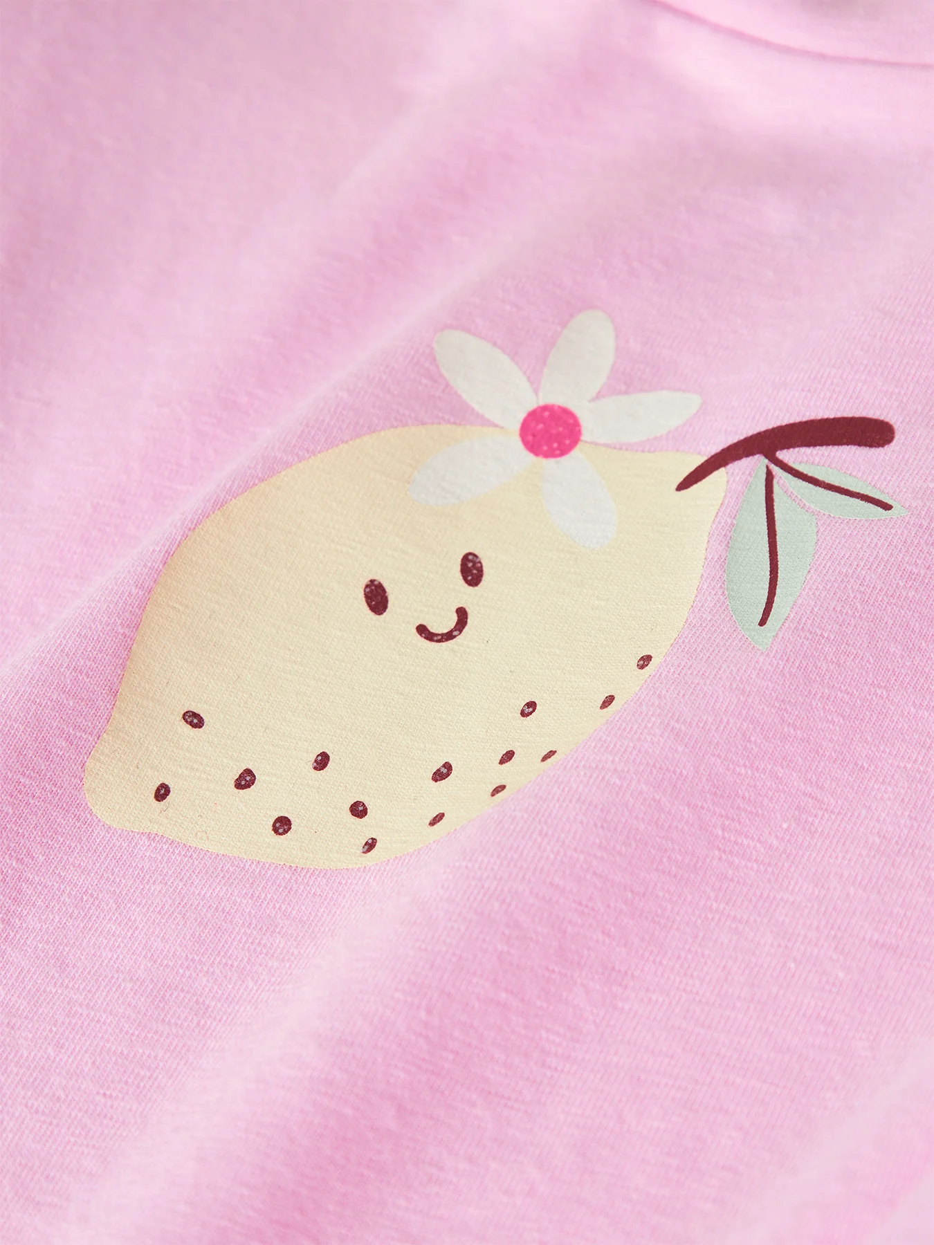 Kids’ Short Sleeve Top Pink - Image 3