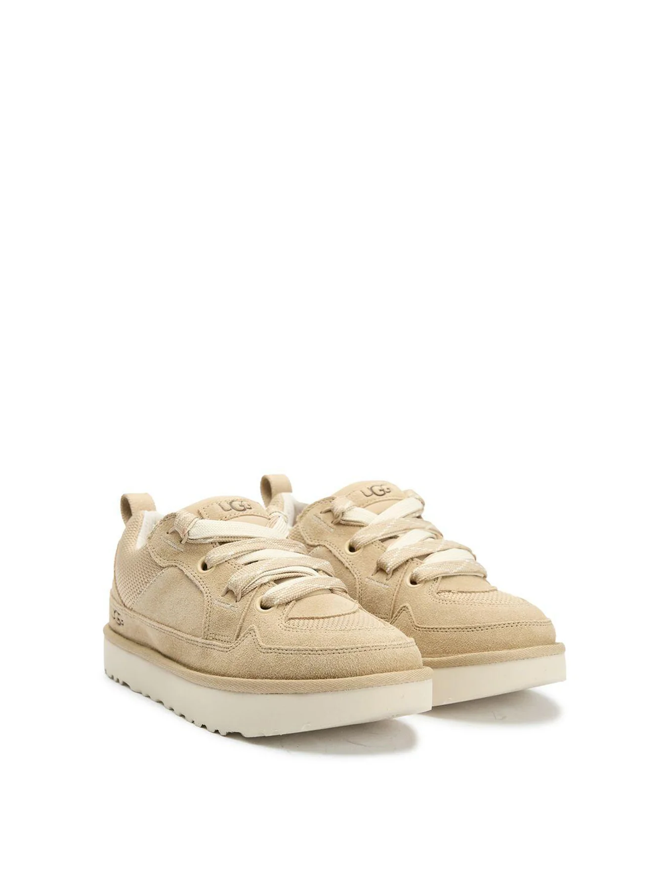 Womens Lowmel Suede Trainers Sand - Image 2