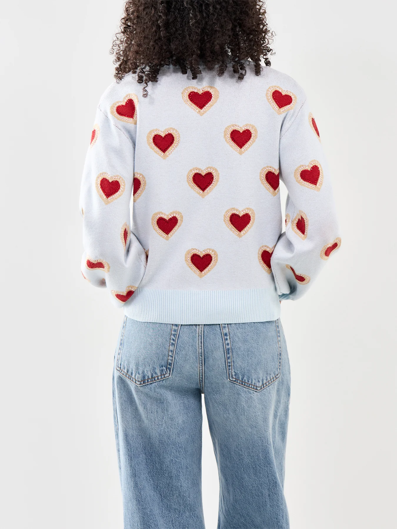Baby Blue Heart Cardigan Blue - Image 5