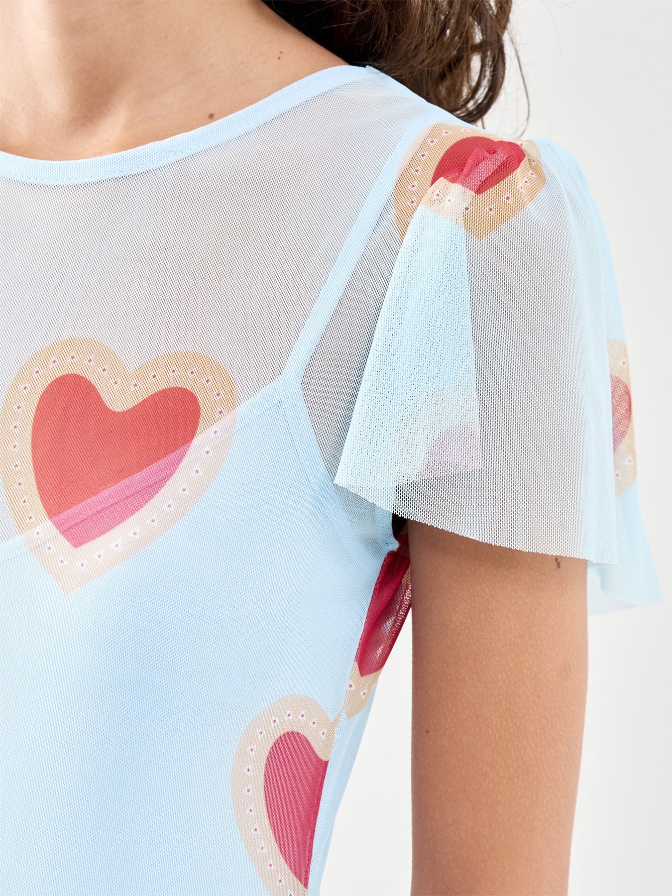 Heart Katie Mesh Dress Blue - Image 3