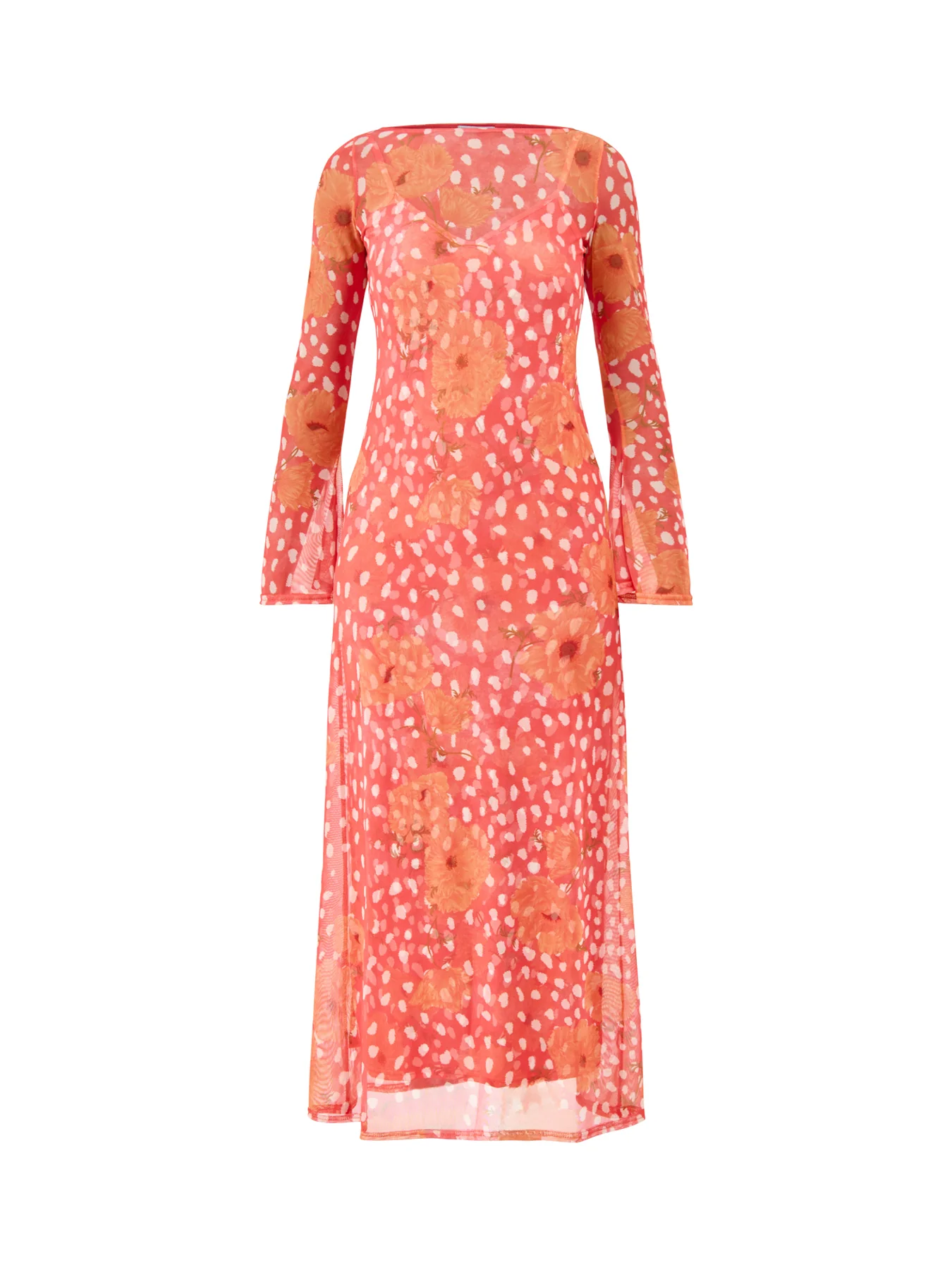 Coral Poppy Aria Dress Coral