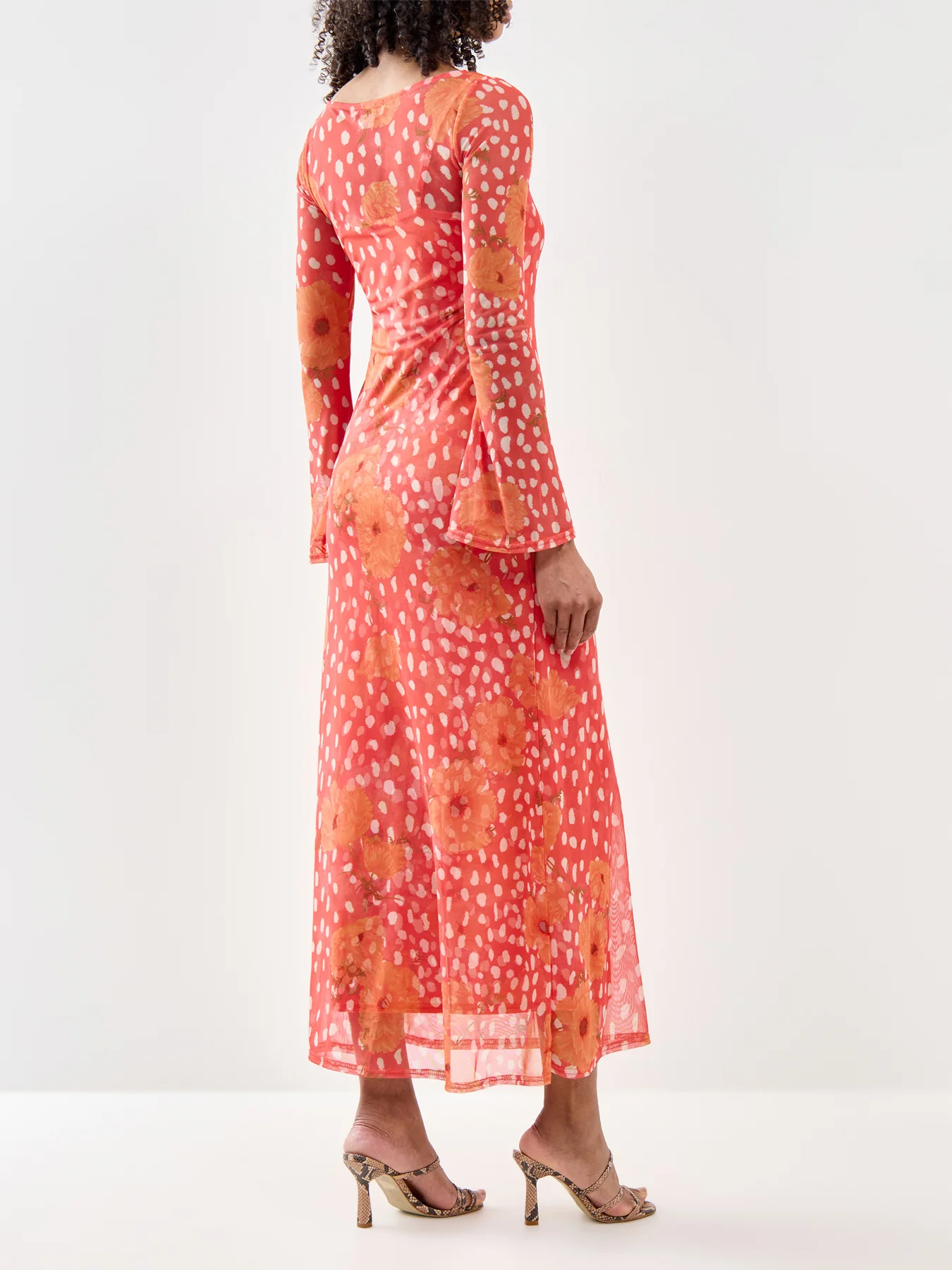 Coral Poppy Aria Dress Coral - Image 5