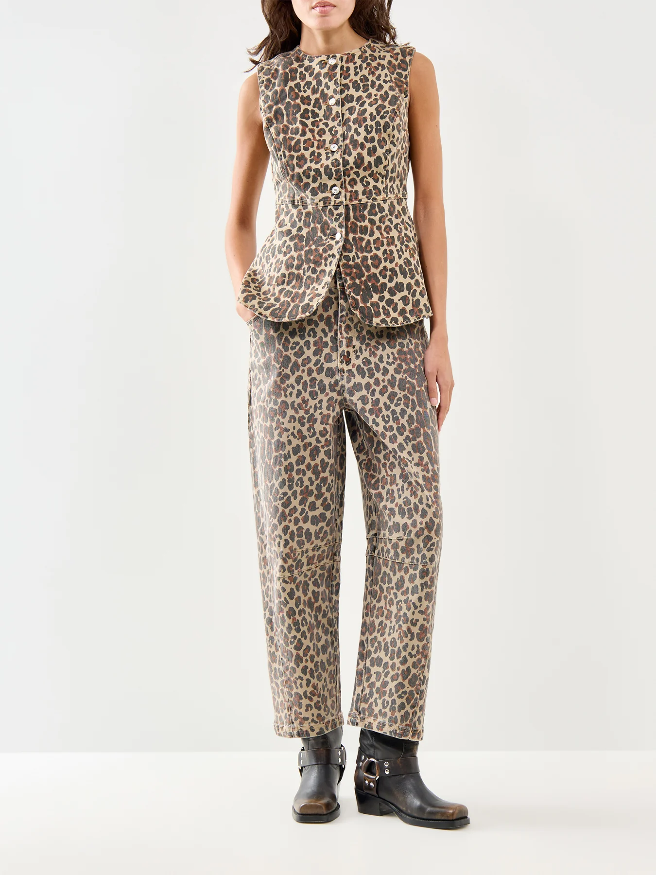 Barrel Jeans Leopard print - Image 2