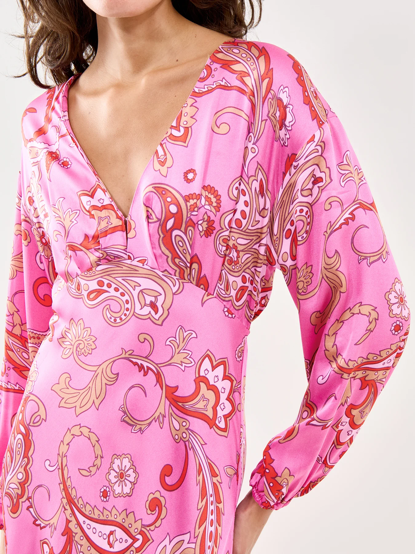 Pink Paisley Emma Dress Pink - Image 3