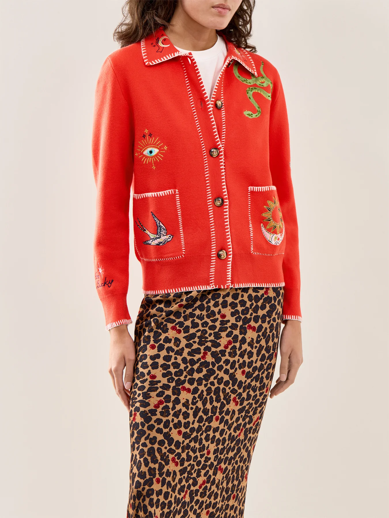 Mystical Cardigan Red - Image 4