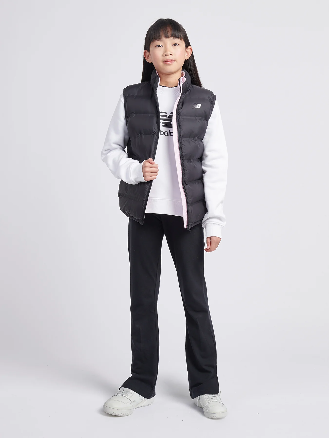 Girls’ Bond Quilted Gilet Black - Image 2