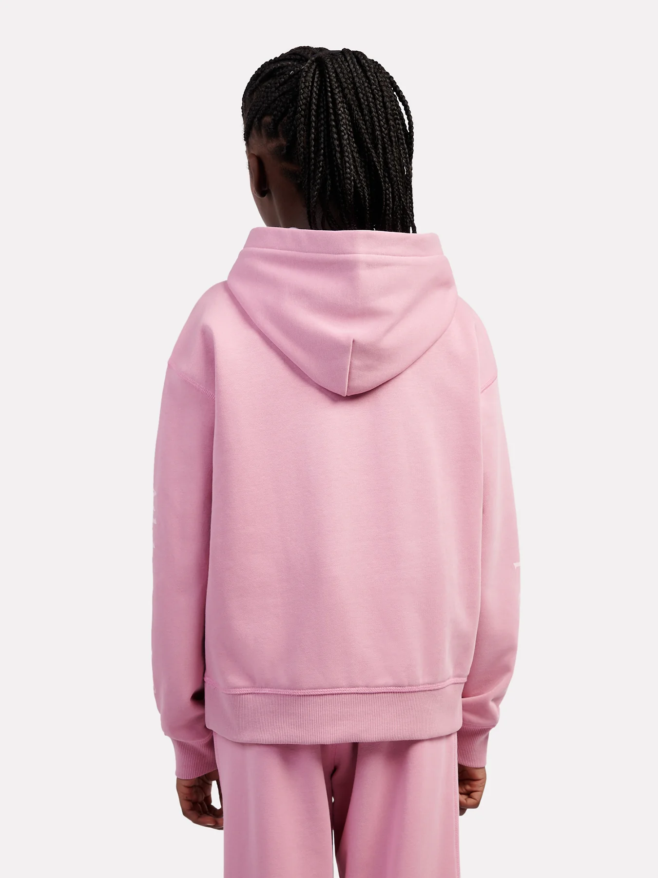 Kids’ Linear Sleeve Graphic Hoodie Pink - Image 3