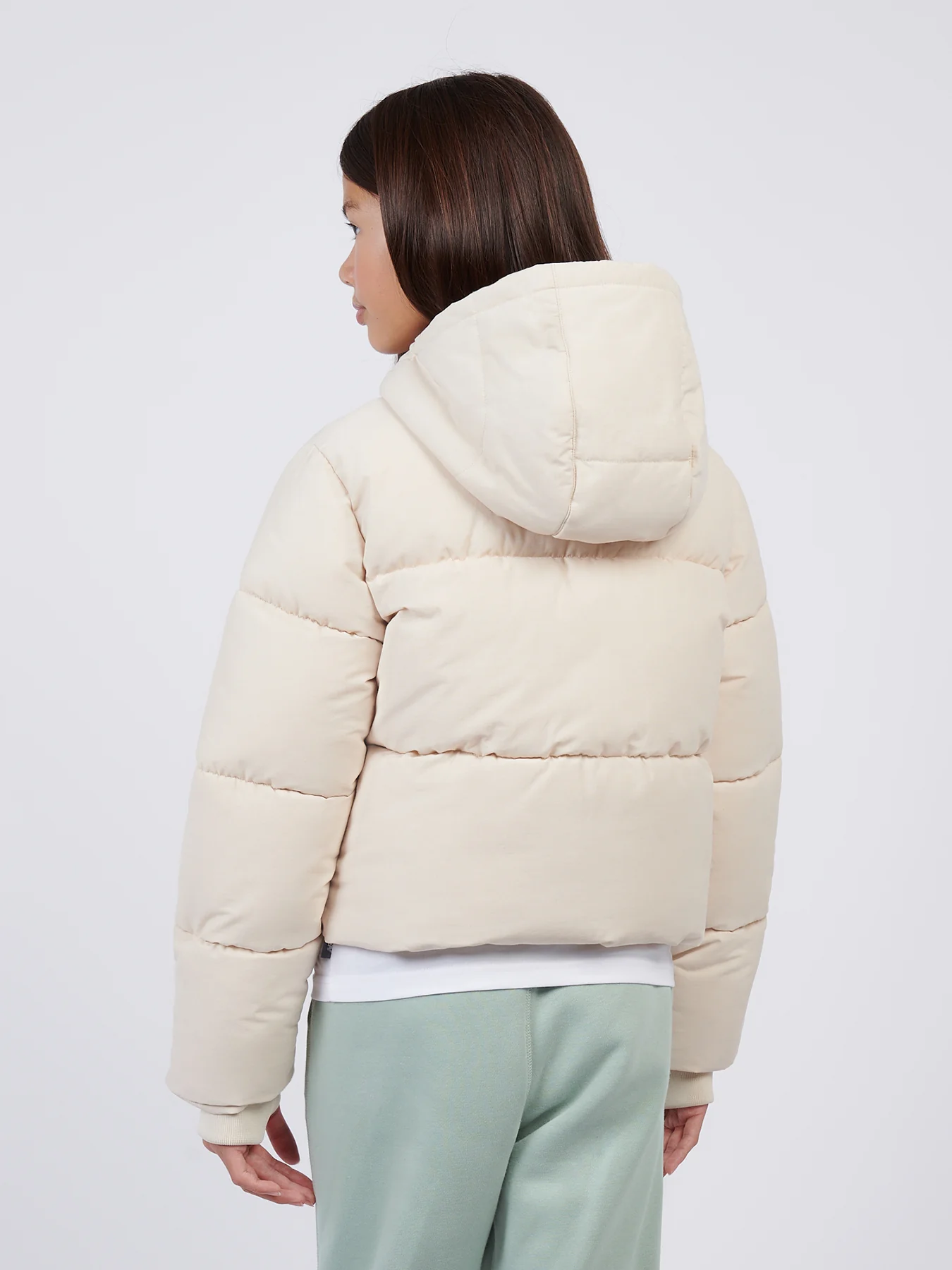 Girls’ Wide Baffle Puffer Coat Black - Image 3