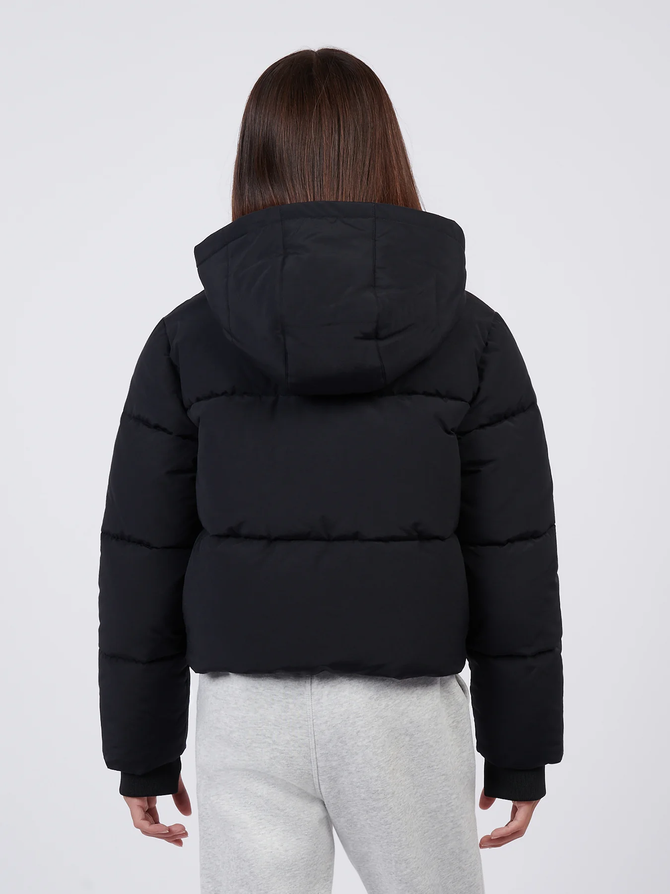 Girls’ Wide Baffle Puffer Coat Black - Image 3