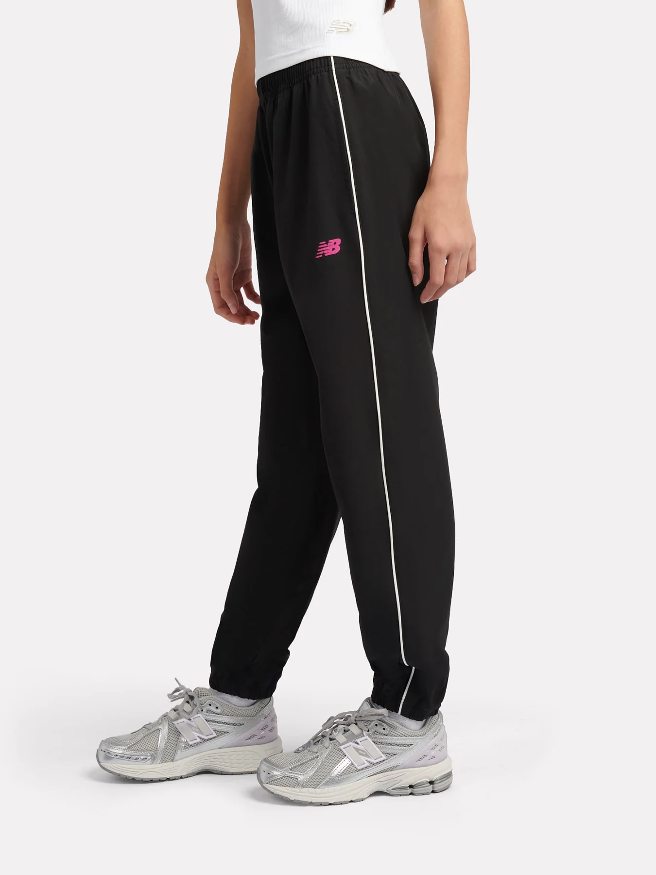 Kids' Piping Track Joggers Black - Image 4