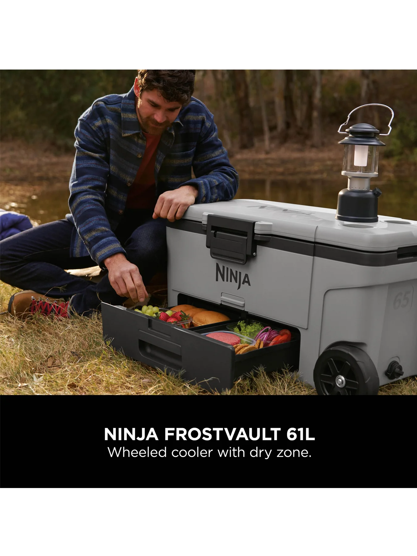 FrostVault Wheeled Cooler 65QT Grey - Image 4