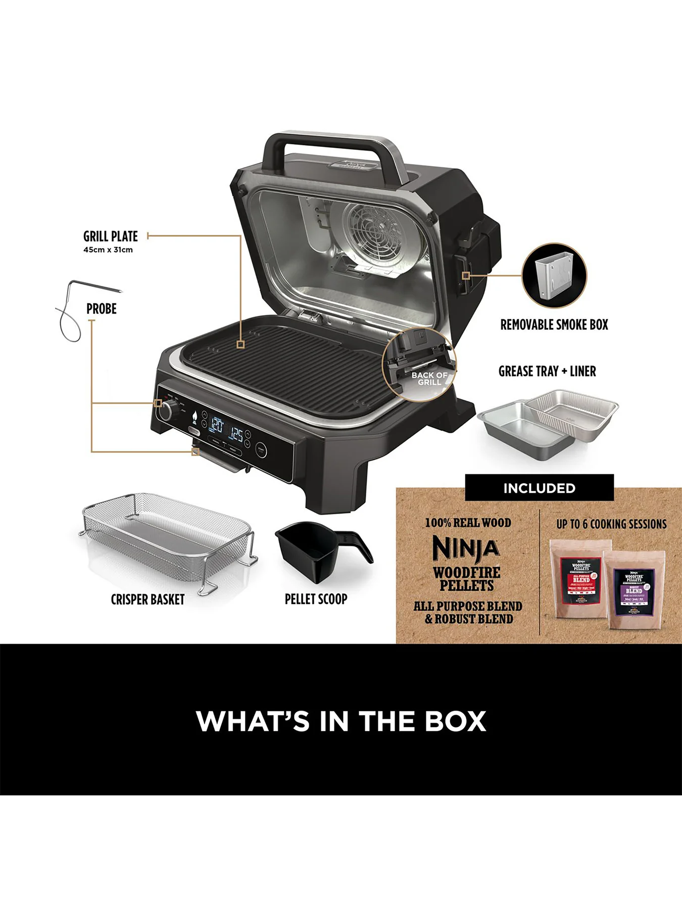 Woodfire Pro XL Electric BBQ Grill and Smoker - Image 3