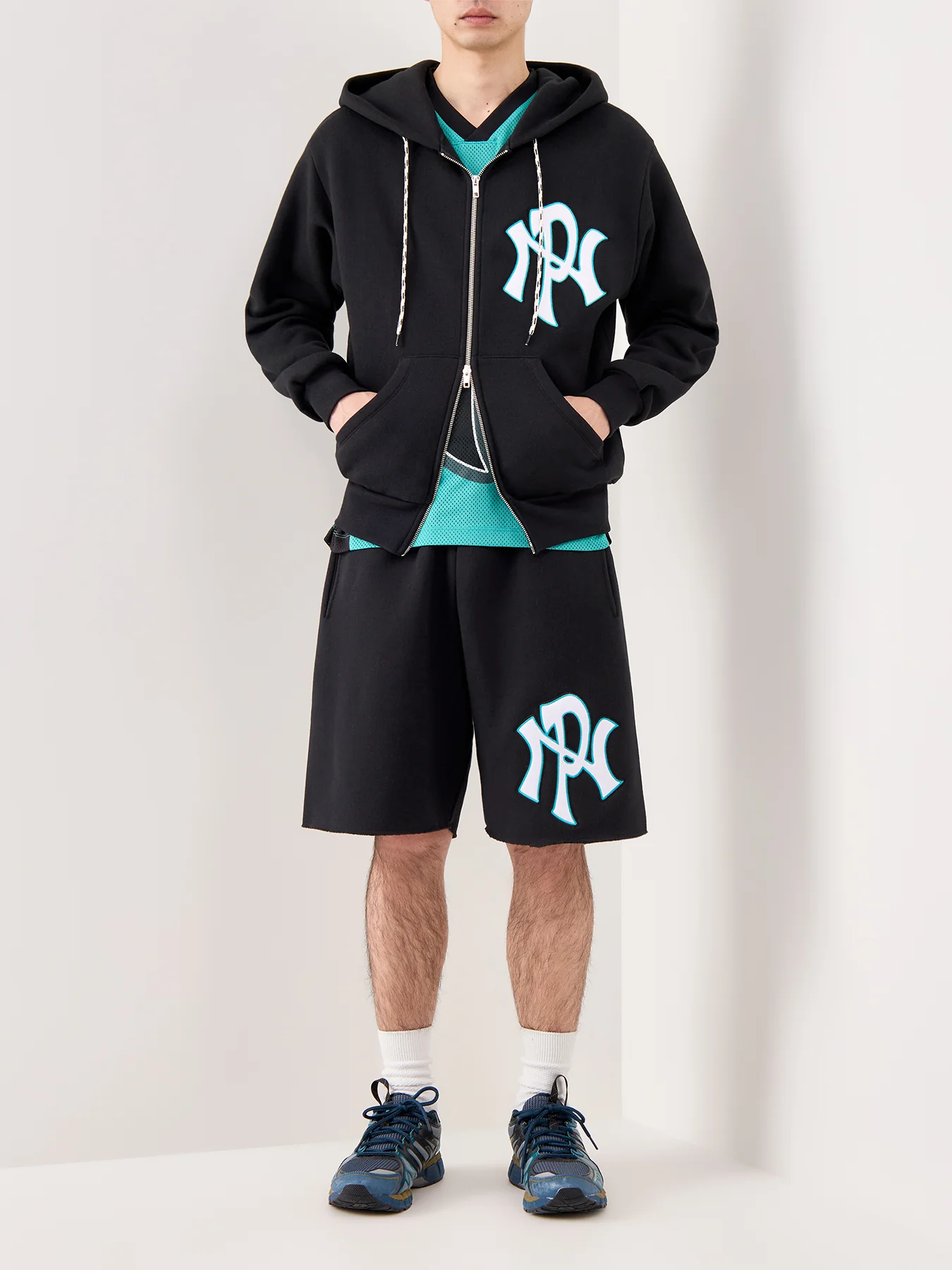 NYP Premium Zip Hoodie Black - Image 2