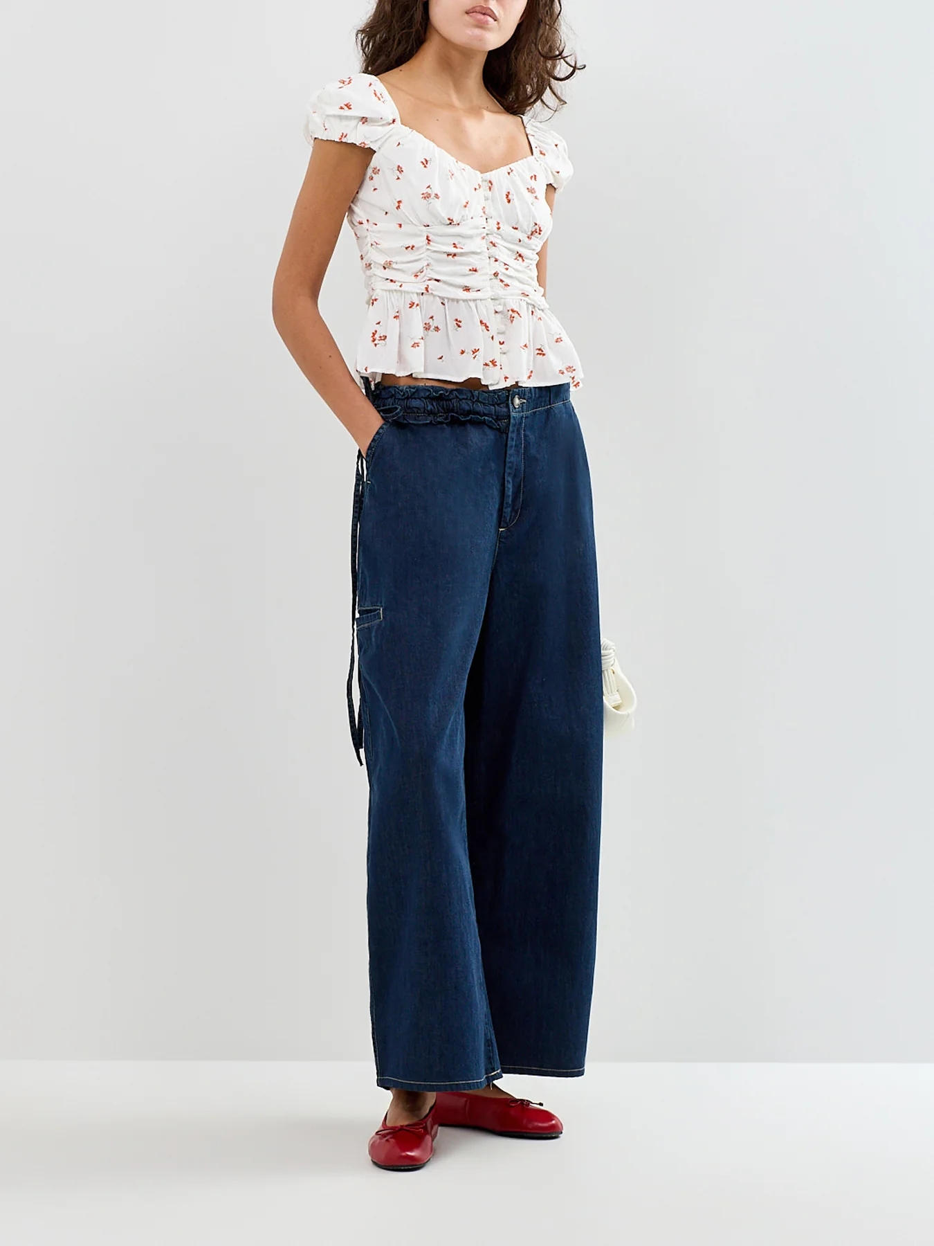 Caia Ruched Top White - Image 2