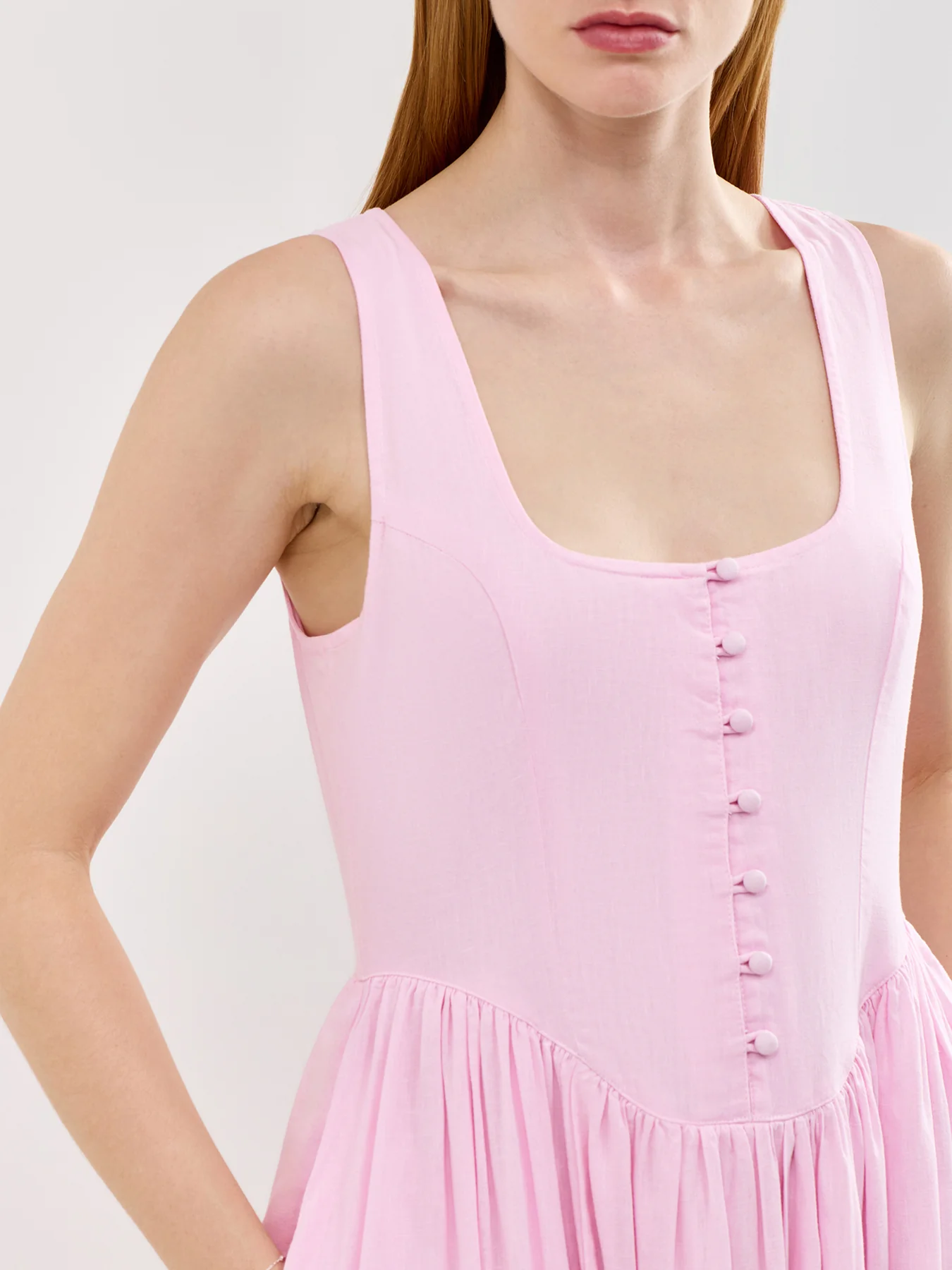 Cora Midi Dress Pink - Image 3