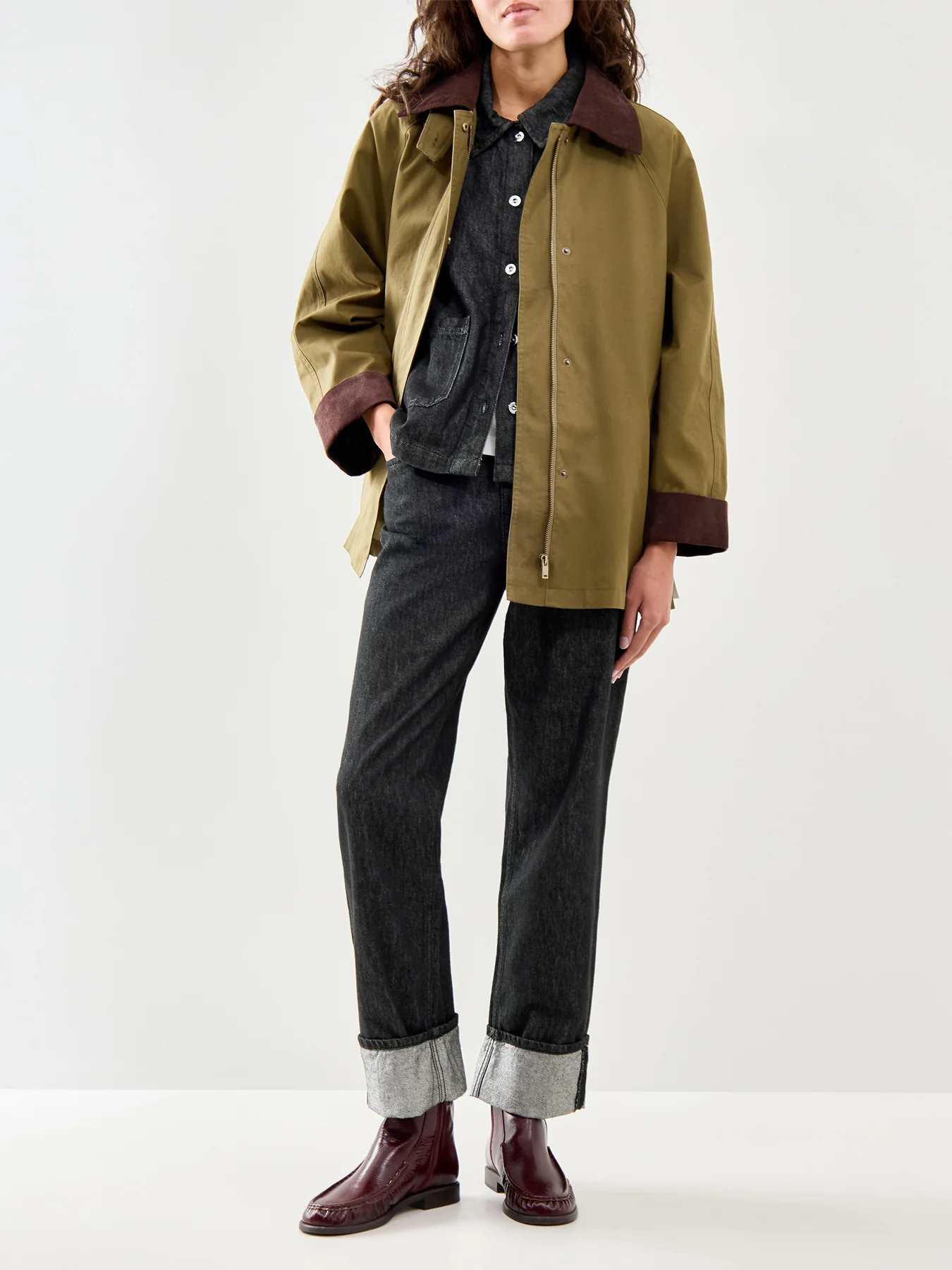 Freddie Barn Coat Khaki - Image 2