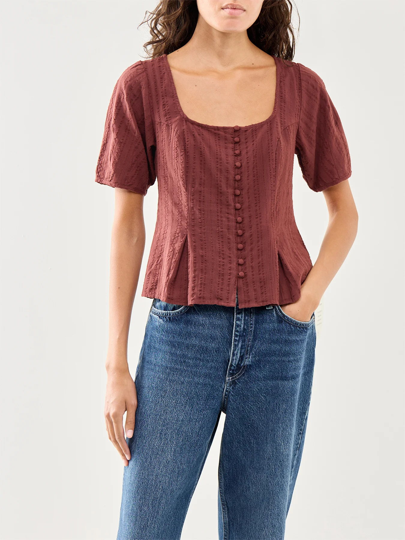 Minerva Organic Cotton Top Brown - Image 4