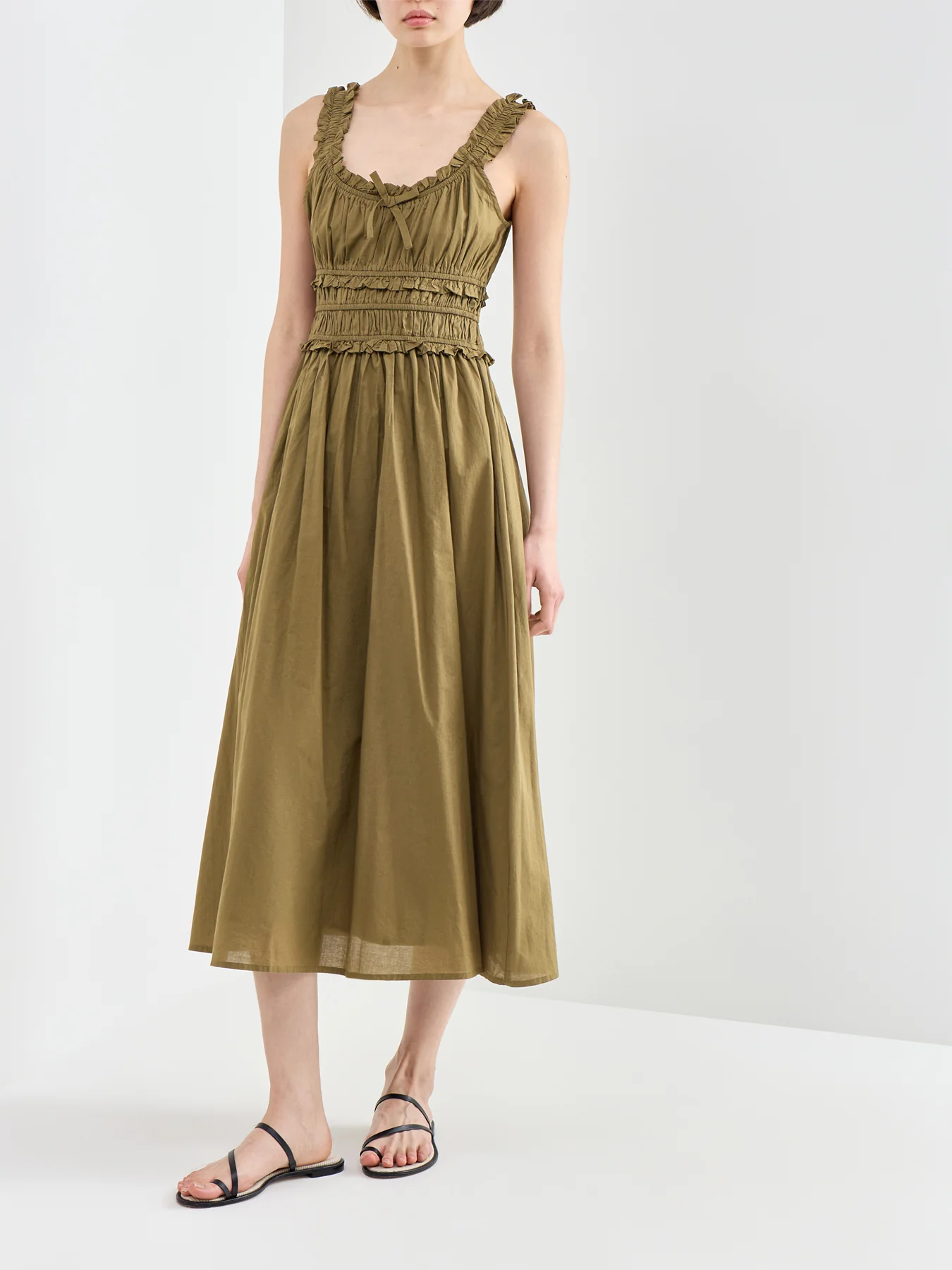 Sleeveless Ariel Midi Dress Green - Image 4