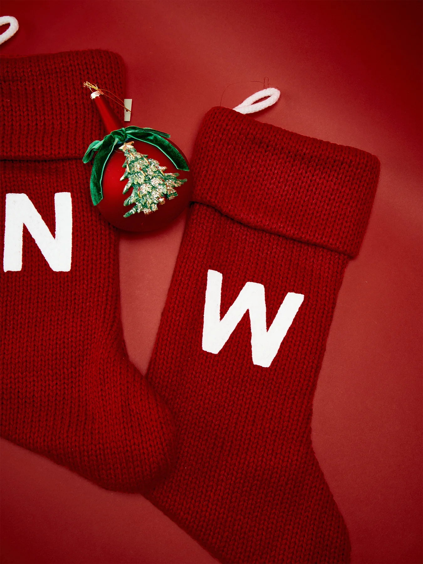 Alphabet Velvet Christmas Stocking W - Image 2