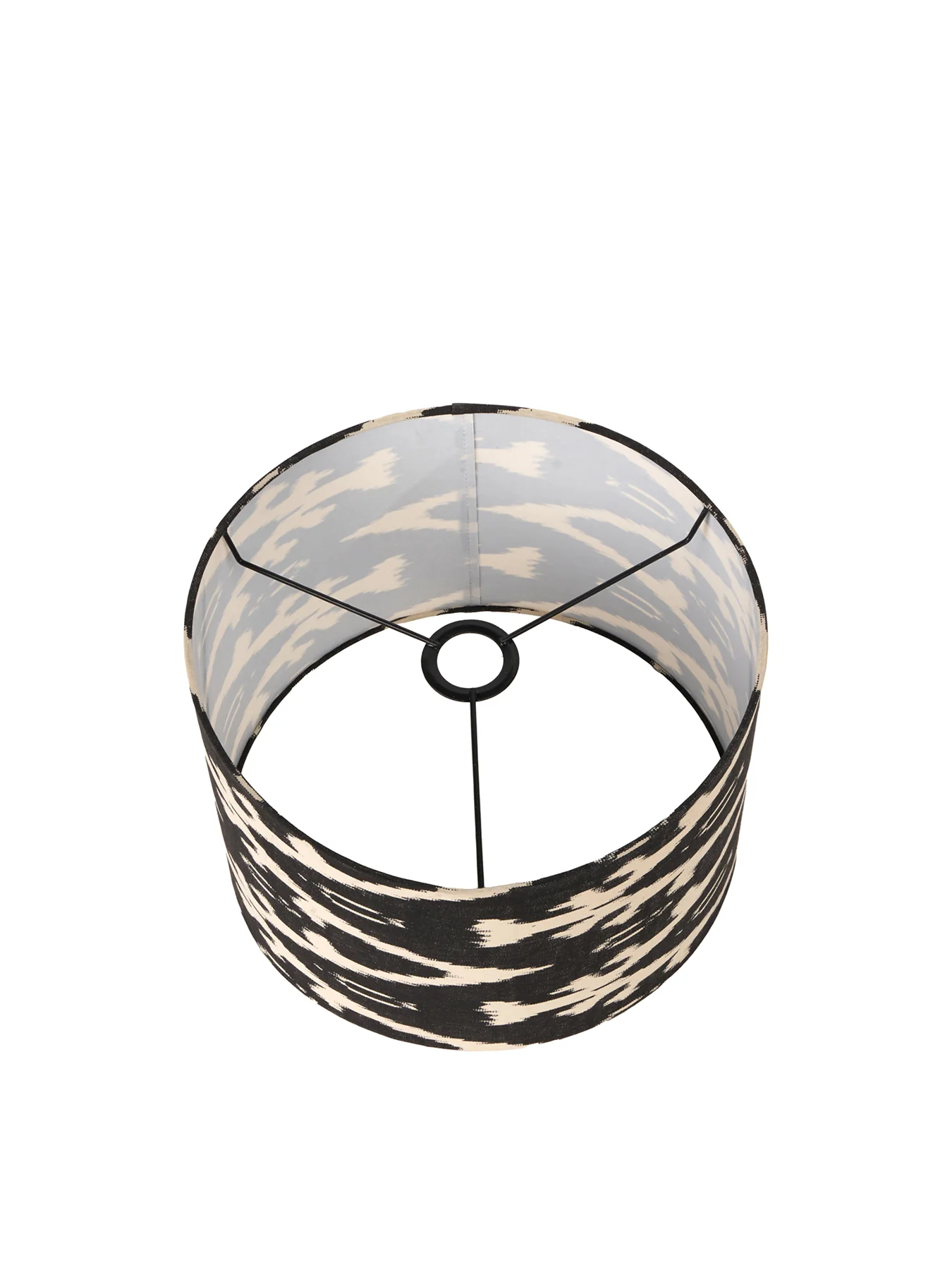 Ikat Cylinder Shade Black 35cm - Image 3
