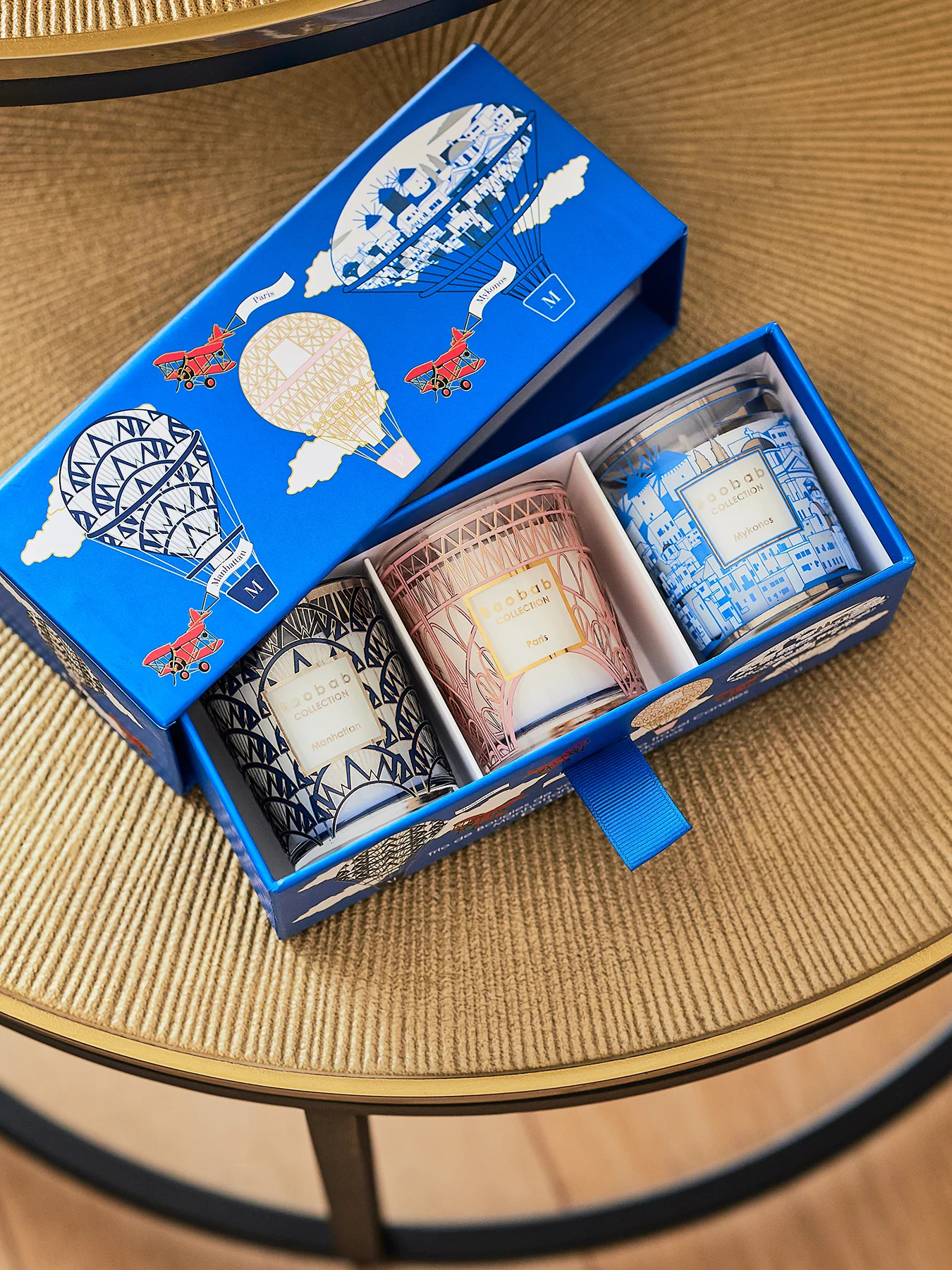 Manhattan–Paris–Mykonos Travel Candle Trio - Image 2