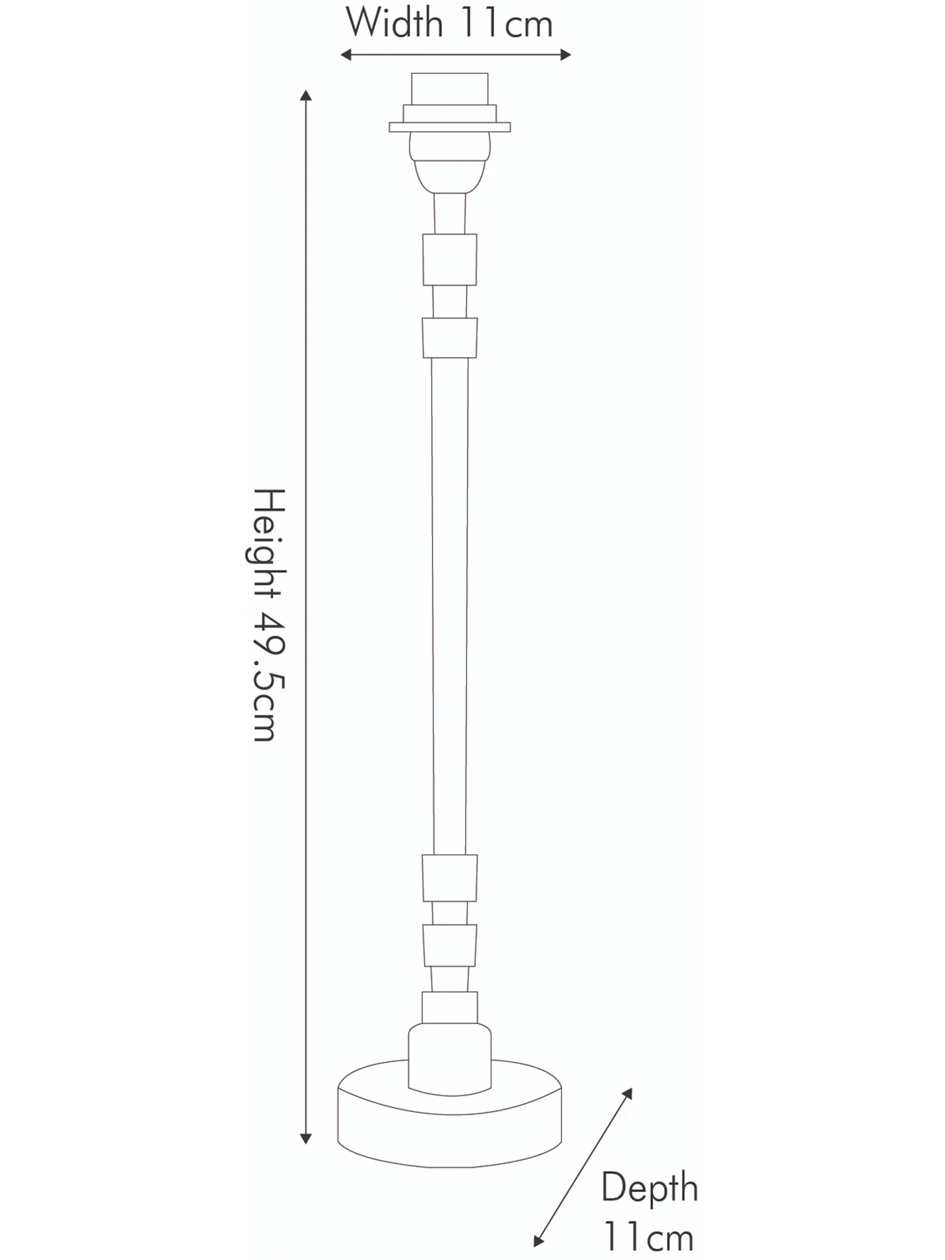 Matte Black Metal Lamp Base Black - Image 3
