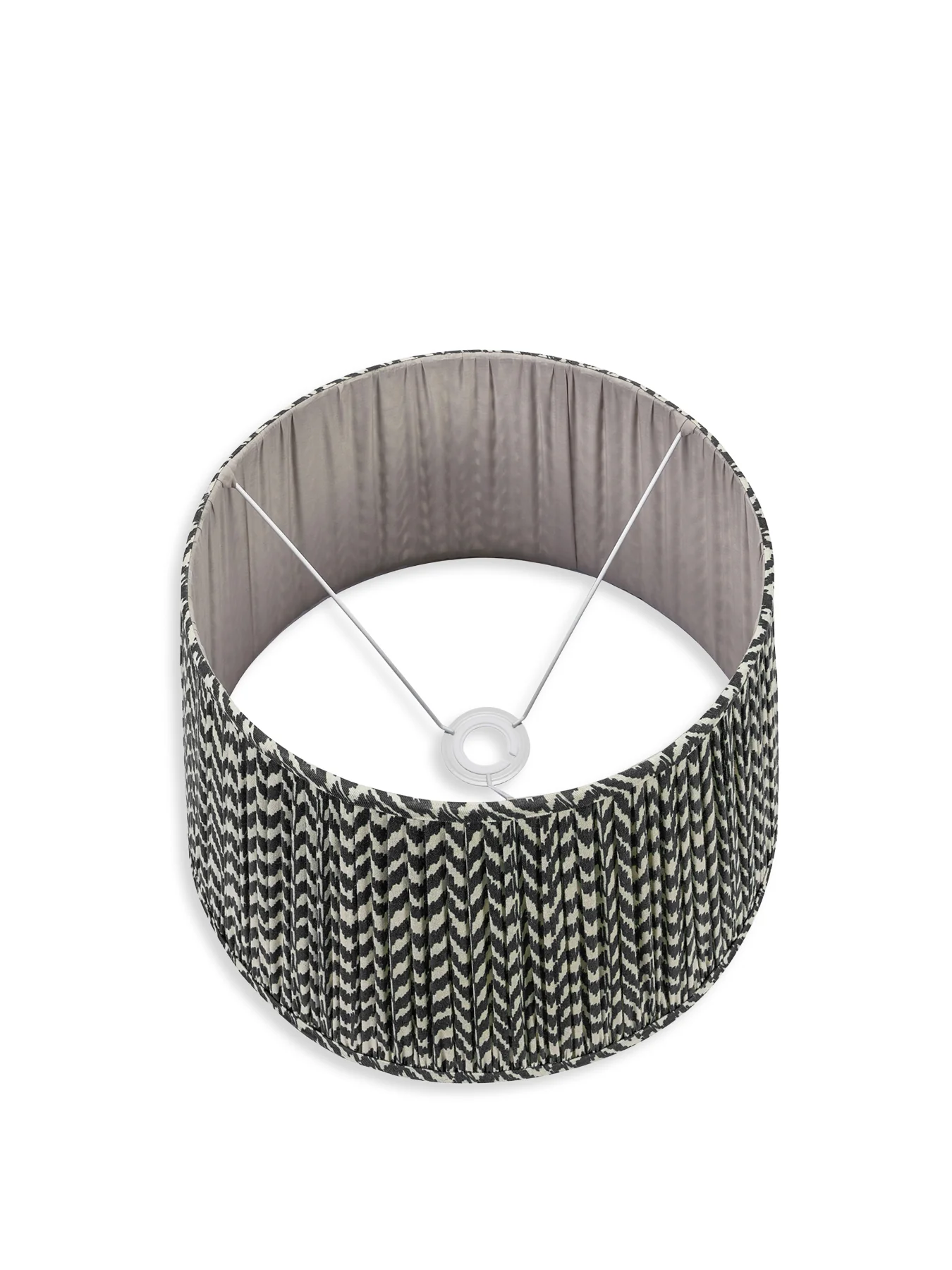 Chevron Mushroom Pleat Shade Black 50cm - Image 2