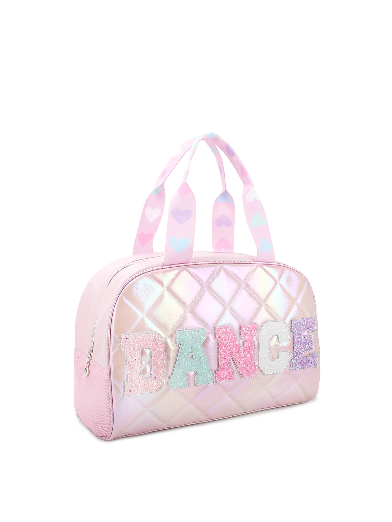Dance Quilted Glitter Duffle Bag Red - Image 2