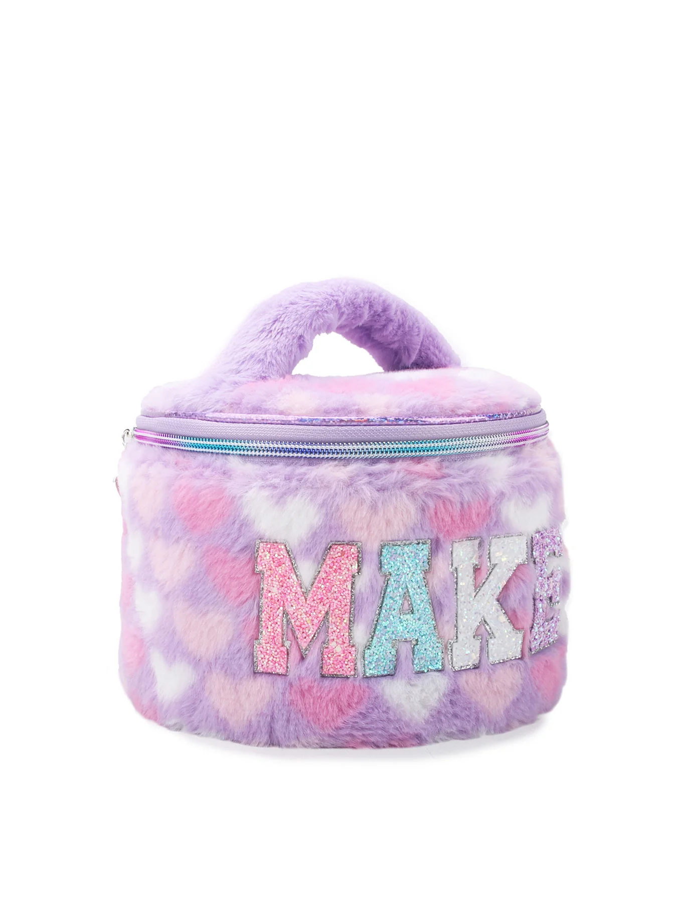 Heart Plush Makeup Train Case Orchid - Image 2