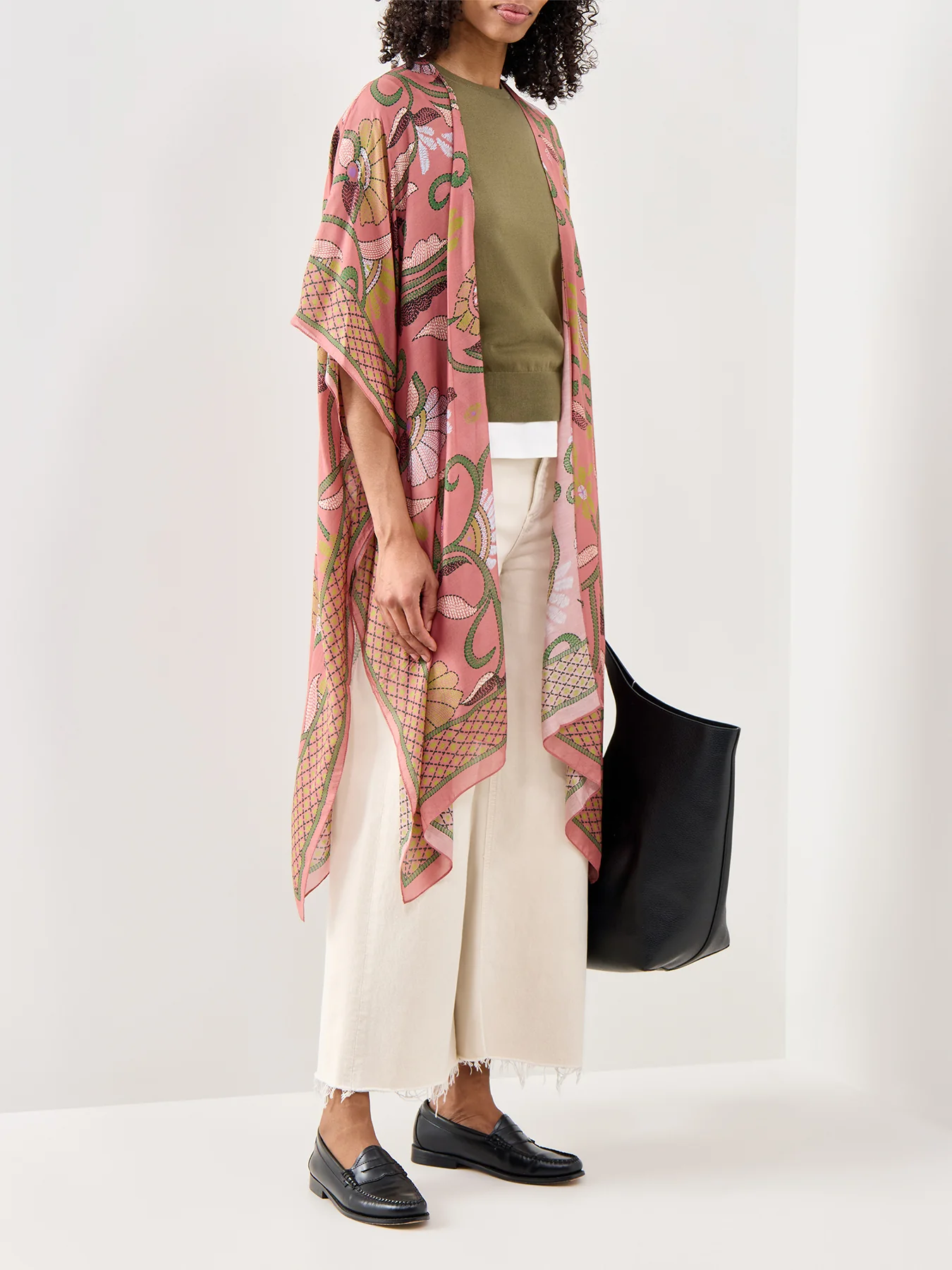 Oversized Kantha Throwover Pink - Image 2