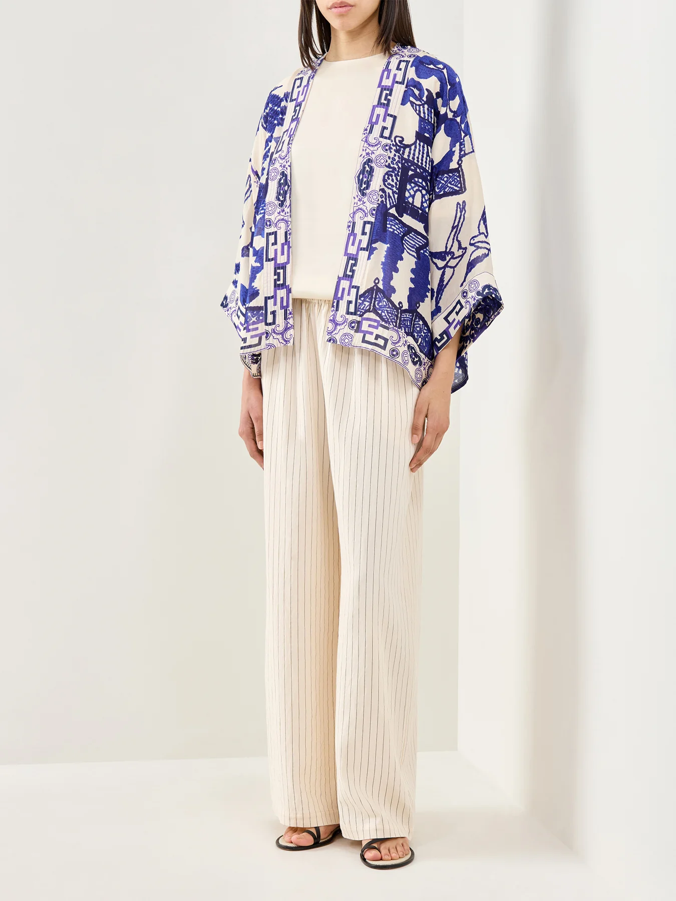 Giant Willow Print Kimono Blue - Image 2