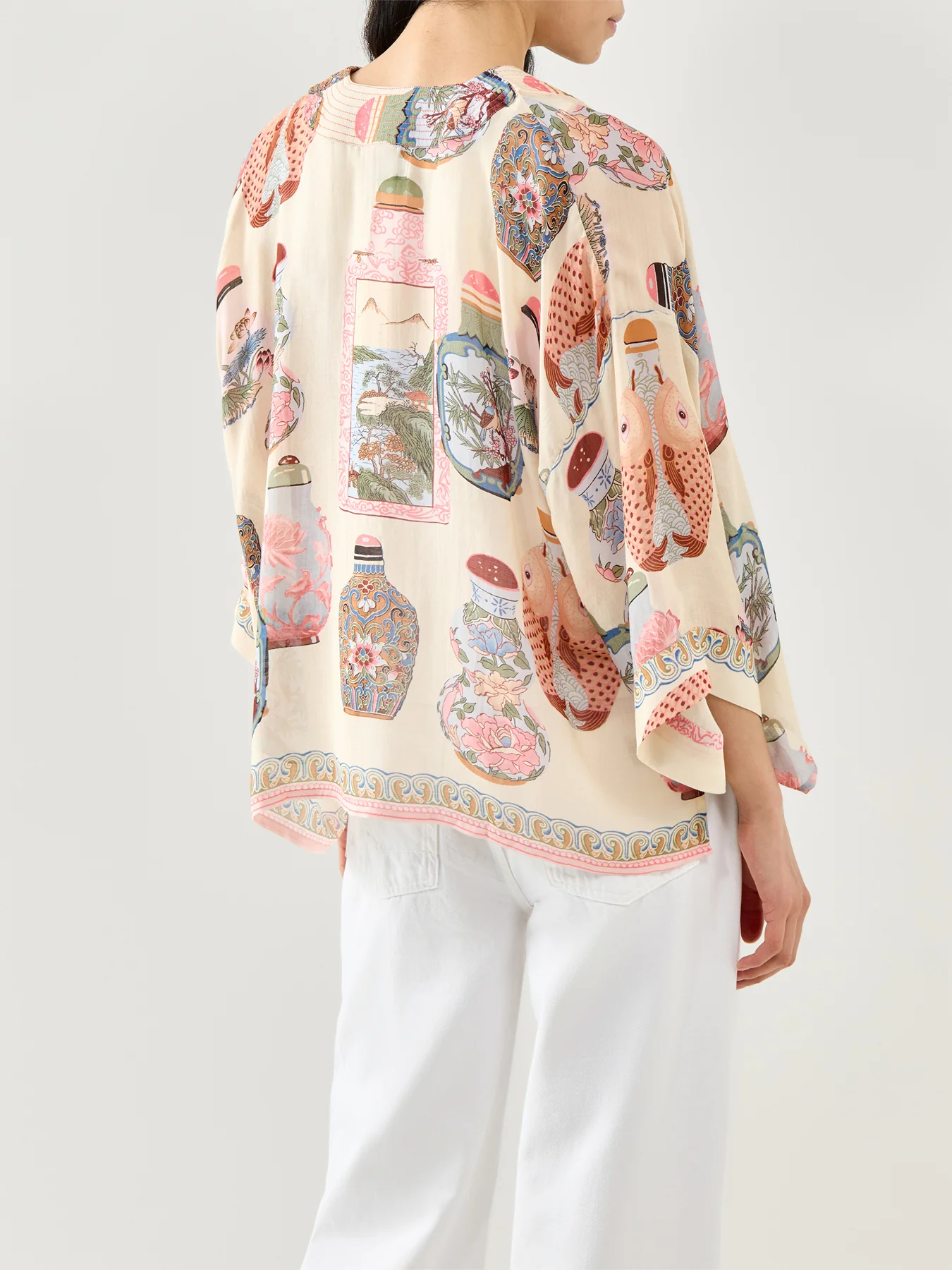 Perfume Bottles Blush Short Kimono Pink - Image 5